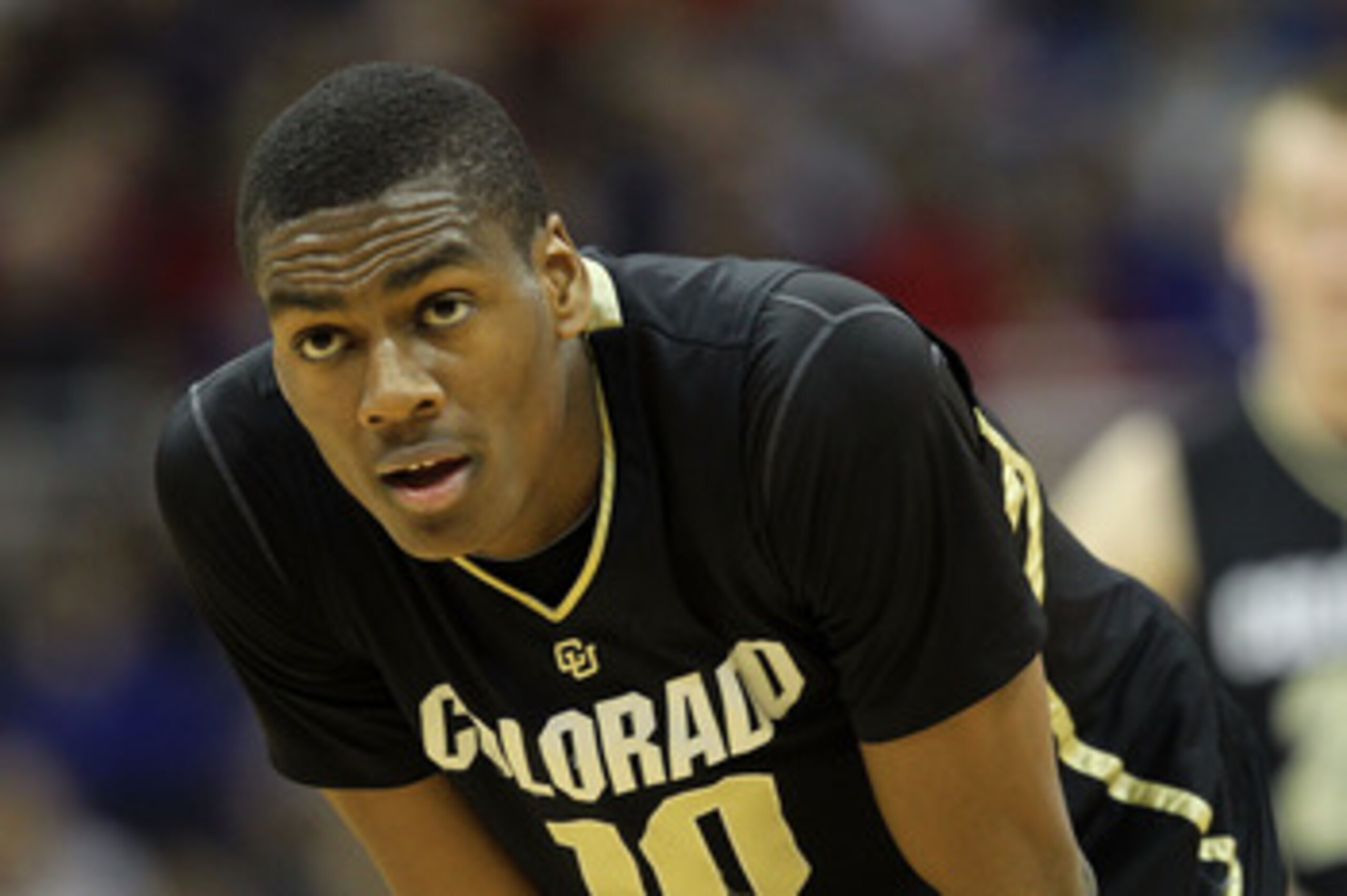 KANSAS CITY, MO - MARCH 10:  Alec Burks #10 of the Colorado Buffaloes stands on the court against the Kansas State Wildcats during their quarterfinal game in the 2011 Phillips 66 Big 12 Men's Basketball Tournament at Sprint Center on March 10, 2011 in Kan