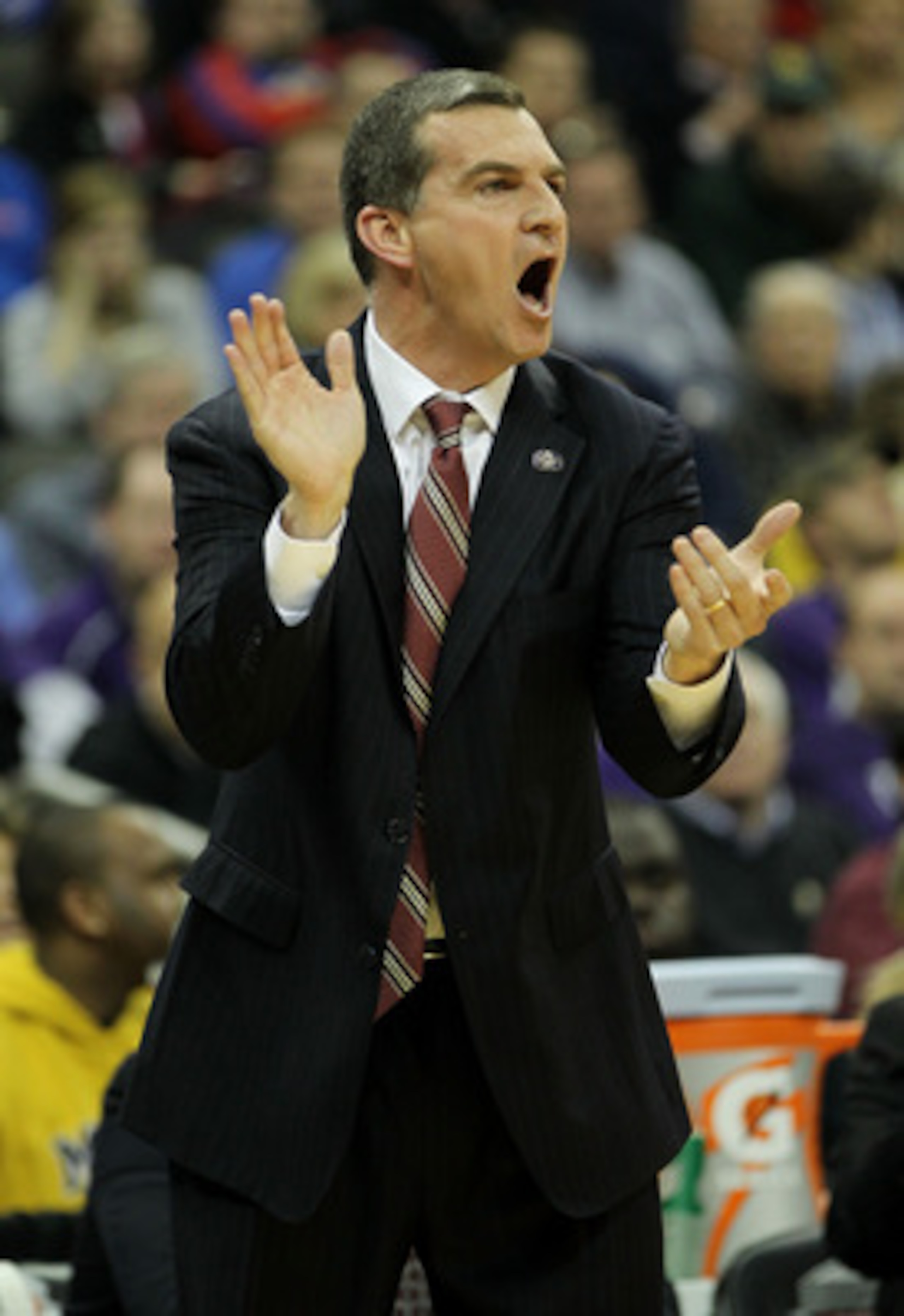 KANSAS CITY, MO - MARCH 10: Head coach Mark Turgeon of the Texas A&M Aggies reacts to a play during their quarterfinal game against the Missouri Tigers in the 2011 Phillips 66 Big 12 Men's Basketball Tournament at Sprint Center on March 10, 2011 in Kansa KANSAS CITY, MO - MARCH 10: Head coach Mark Turgeon of the Texas A&M Aggies reacts to a play during their quarterfinal game against the Missouri Tigers in the 2011 Phillips 66 Big 12 Men's Basketball Tournament at Sprint Center on March 10, 2011 in Kansa
