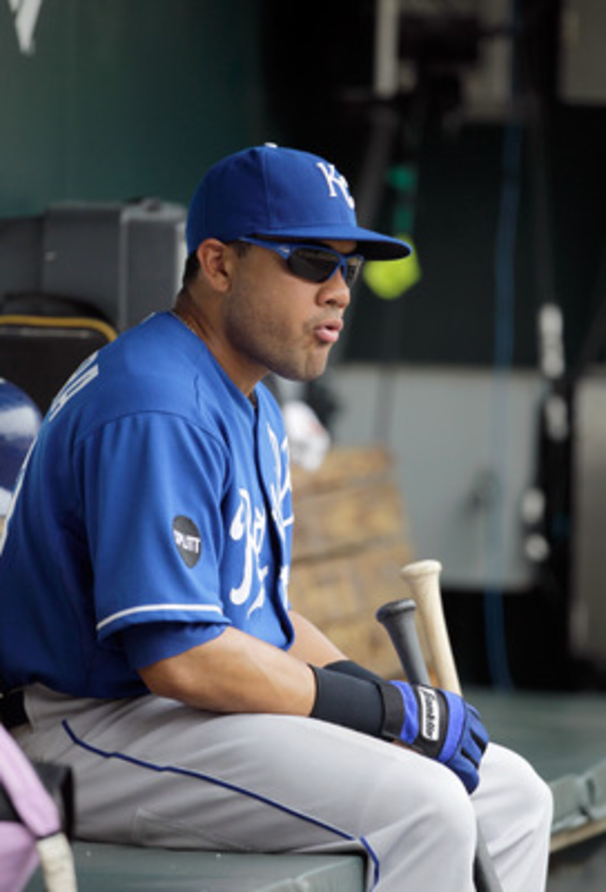 BALTIMORE, MD - MAY 26:  Melky Cabrera #53 of the Kansas City Royals in the dugout prior to the Royals game against the Baltimore Orioles at Oriole Park at Camden Yards on May 26, 2011 in Baltimore, Maryland.  (Photo by Rob Carr/Getty Images)