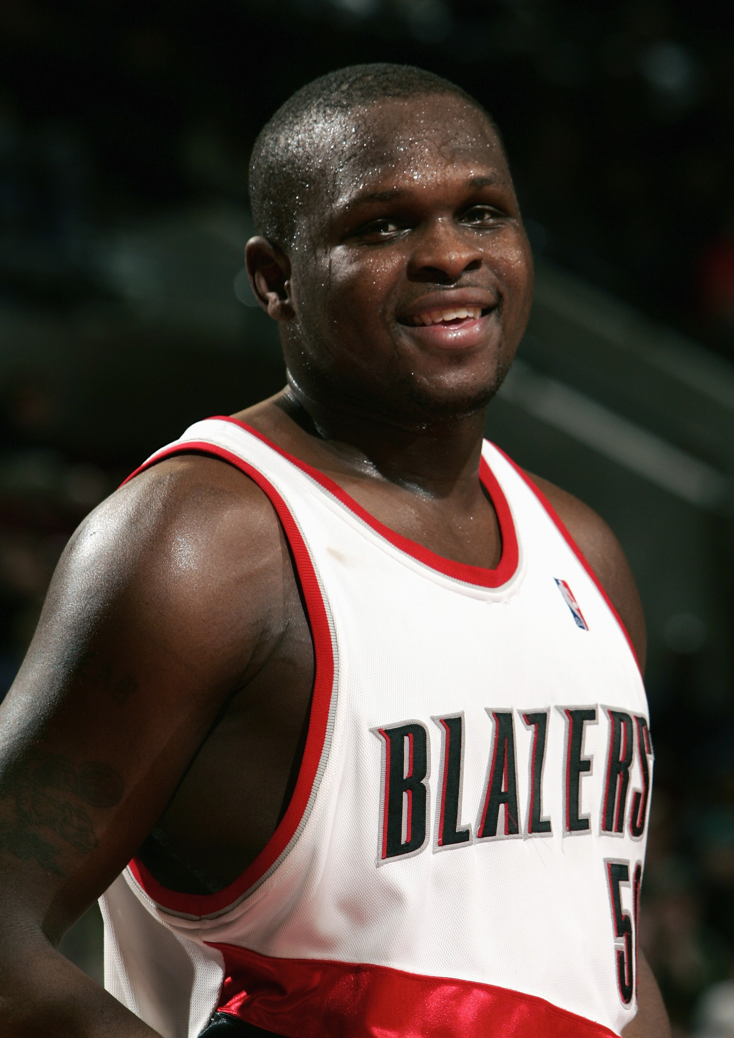 PORTLAND, OR - JANYARY 18:  Zach Randolph #50 of the Portland Trail Blazers stands on the court during the game with the Toronto Raptors on January 18, 2006 at The Rose Garden in Portland, Oregon. The Blazers won 96-94. NOTE TO USER: User expressly acknow