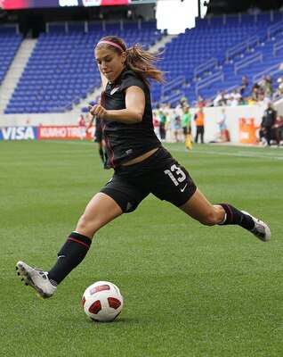 HARRISON, NJ - JUNE 05:  Alex Morgan #13 of the United States against Mexico during their International Friendly at Red Bull Arena on June 5, 2011 in Harrison, New Jersey.  (Photo by Nick Laham/Getty Images)
