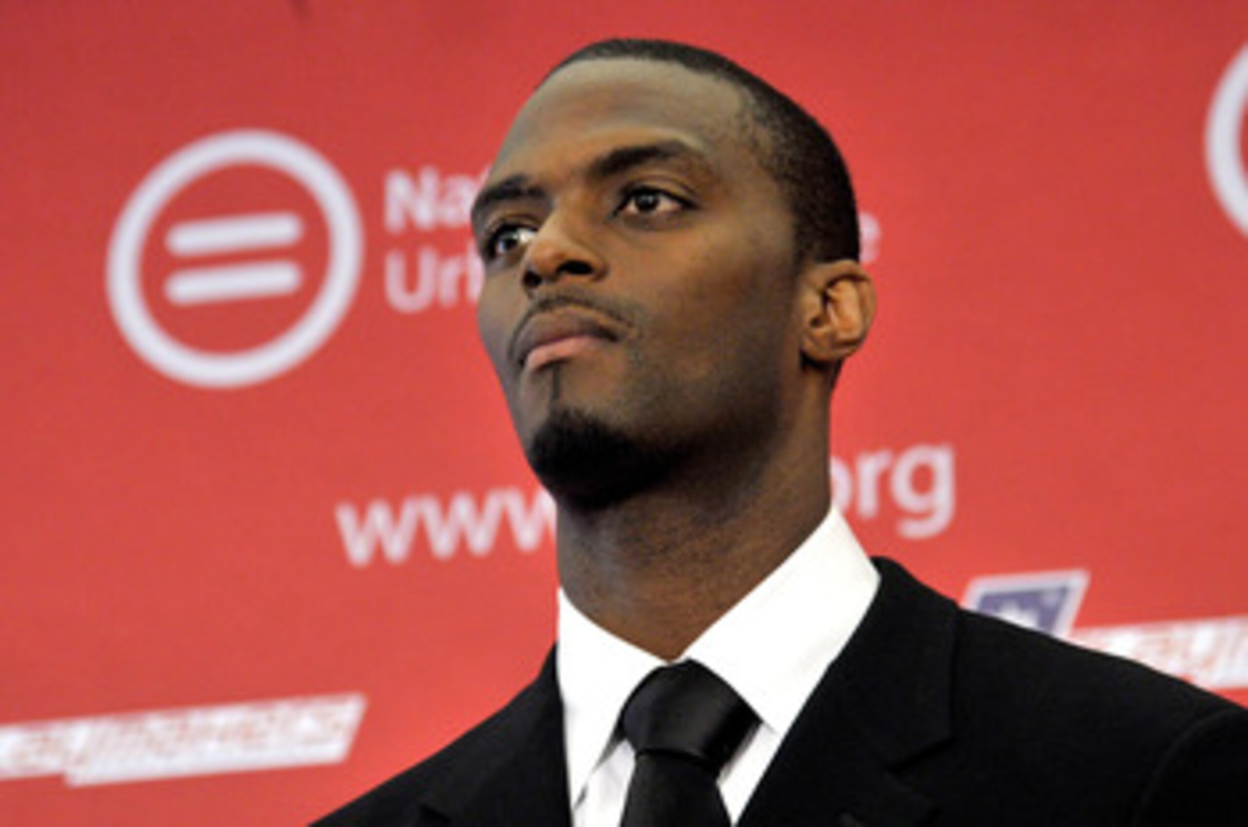 NEW YORK, NY - JUNE 13:  Former NFL wide receiver Plaxico Burress attends a press conference at National Urban League on June 13, 2011 in New York City.  (Photo by Joe Corrigan/Getty Images)