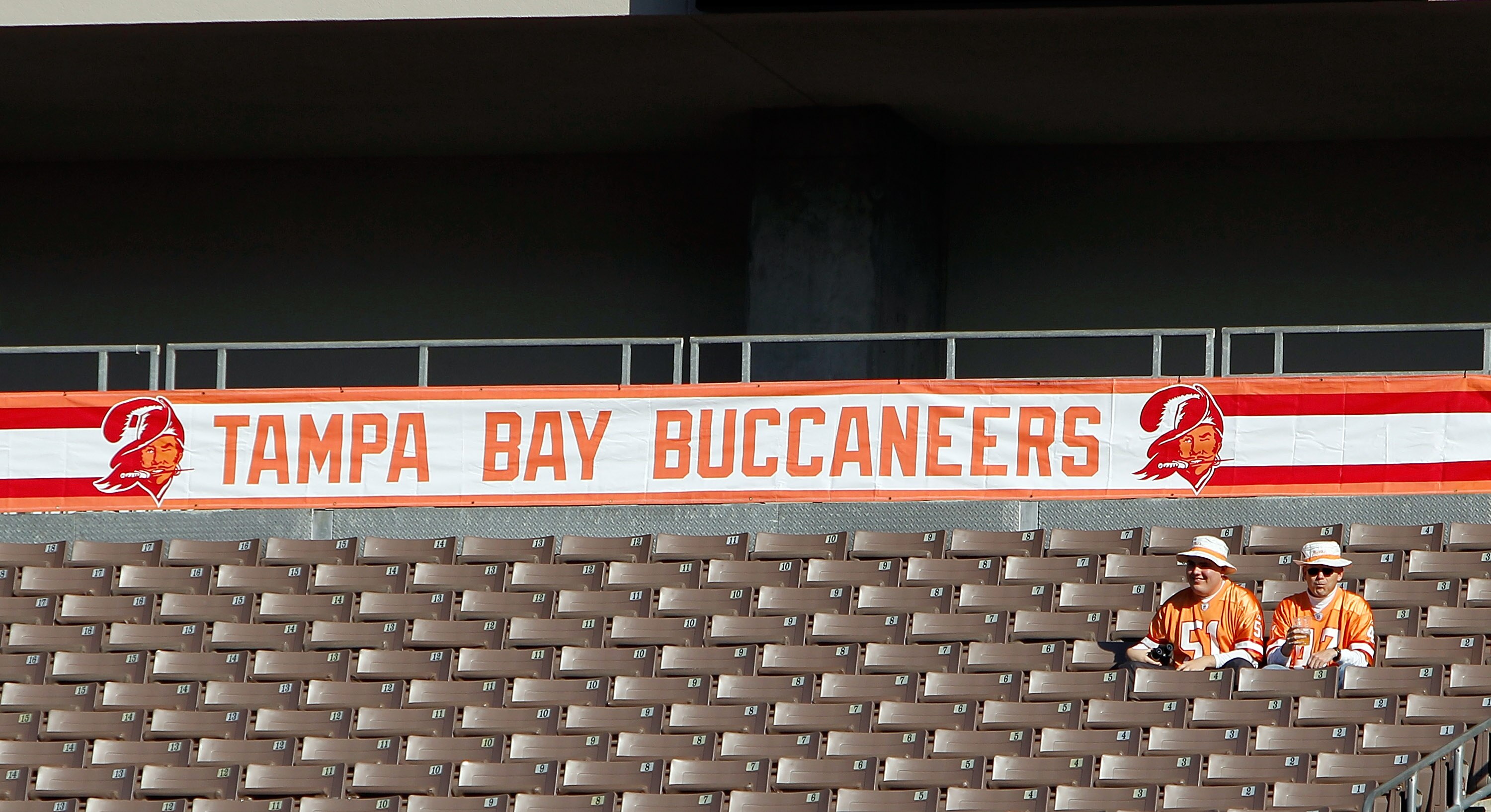TAMPA, FL - DECEMBER 05:  Fans of the Tampa Bay Buccaneers just before the start of the game against the Atlanta Falcons at Raymond James Stadium on December 5, 2010 in Tampa, Florida.  (Photo by J. Meric/Getty Images)