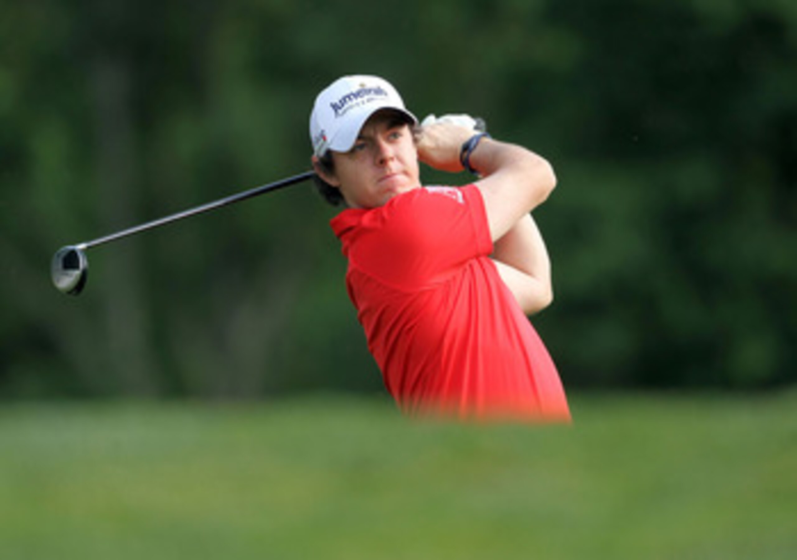 DUBLIN, OH - JUNE 03:  Rory McIlroy of Nothern Ireland hits his tee shot on the par 4 3rd hole during the second round of the Memorial Tournament presented by Nationwide Insurance at Muirfield Village Golf Club on June 3, 2011 in Dublin, Ohio.  (Photo by