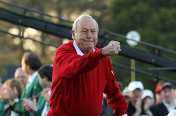 AUGUSTA, GA - APRIL 07:  Arnold Palmer watches his ceremonial first tee shot to start the first round of the 2011 Masters Tournament at Augusta National Golf Club on April 7, 2011 in Augusta, Georgia.  (Photo by Ross Kinnaird/Getty Images for Golf Week)