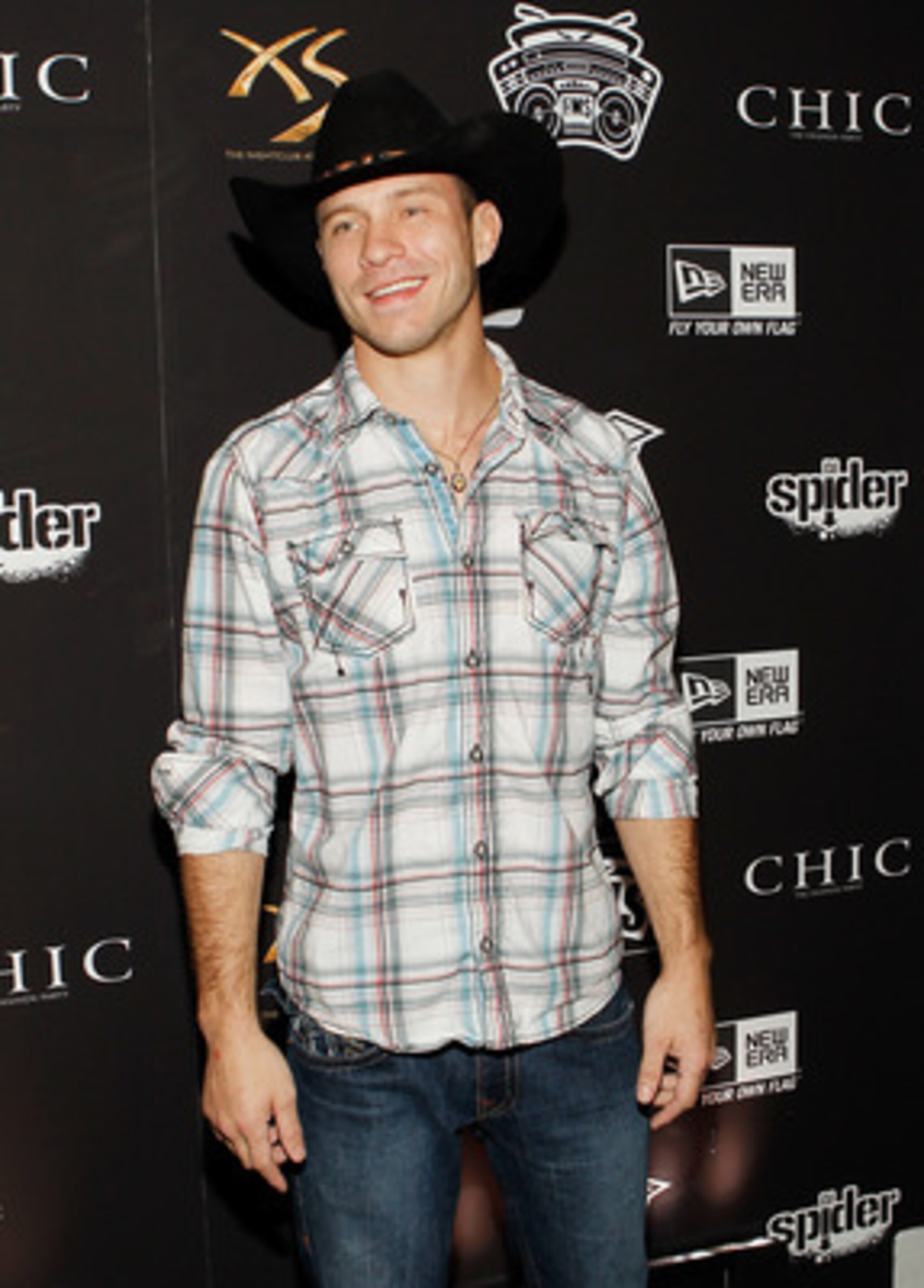 LAS VEGAS - FEBRUARY 15:  UFC fighter Donald 'Cowboy' Cerrone arrives at UFC, Famous Stars and Straps and New Era's 'The Magic Party' at XS the nightclub on February 15, 2011 in Las Vegas, Nevada.  (Photo by Isaac Brekken/Getty Images)