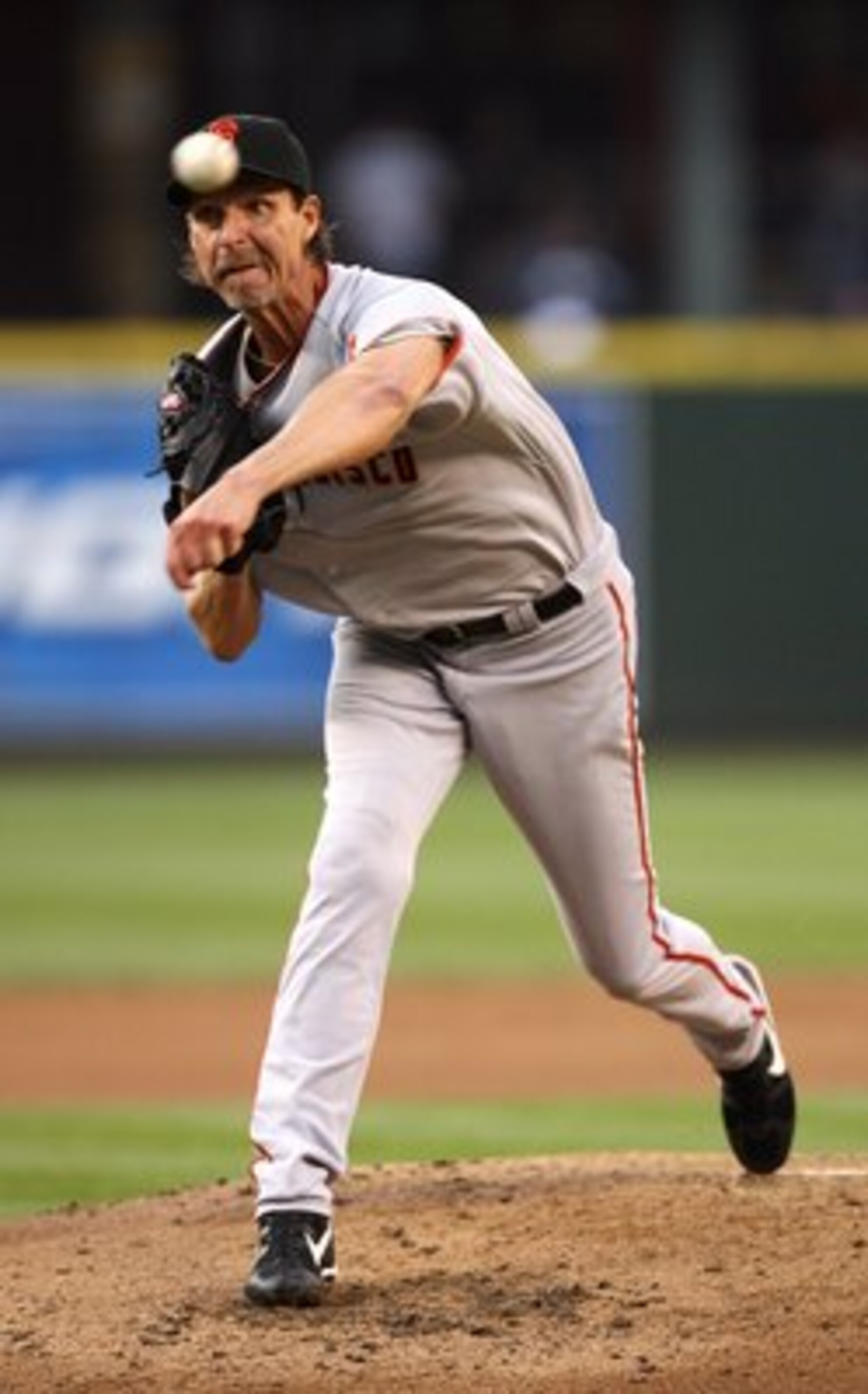 SEATTLE - MAY 22:  Randy Johnson #51 of the San Francisco Giants pitches during the game against the Seattle Mariners on May 22, 2009 in Seattle, Washington. The Mariners defeated the Giants 2-1 in twelve innings. (Photo by Otto Greule Jr/Getty Images)