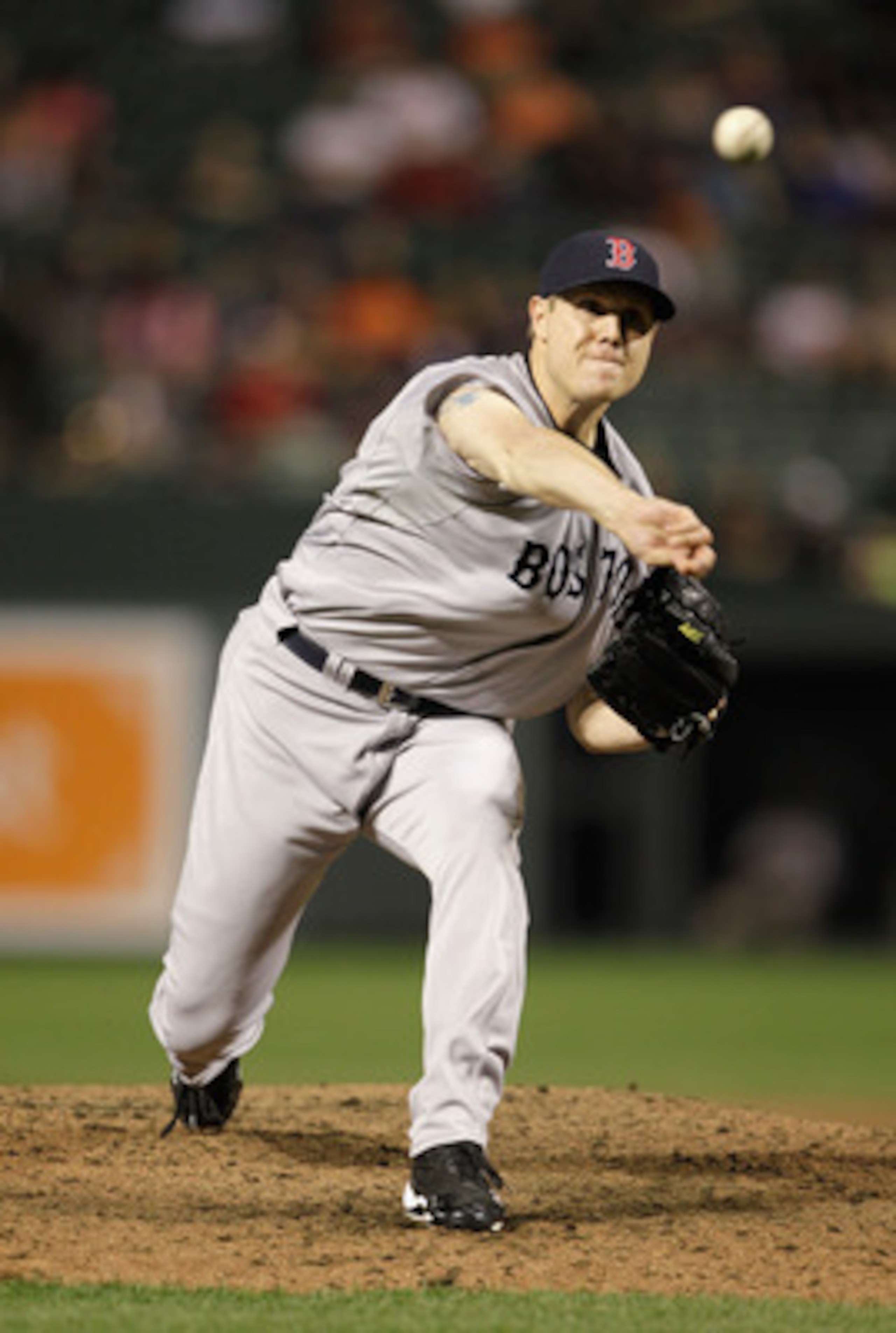 BALTIMORE, MD - APRIL 28:  Pitcher Jonathan Papelbon #58 of the Boston Red Sox delivers to a Baltimore Orioles batter during the ninth inning of their 6-2 win at Oriole Park at Camden Yards on April 28, 2011 in Baltimore, Maryland.  (Photo by Rob Carr/Get