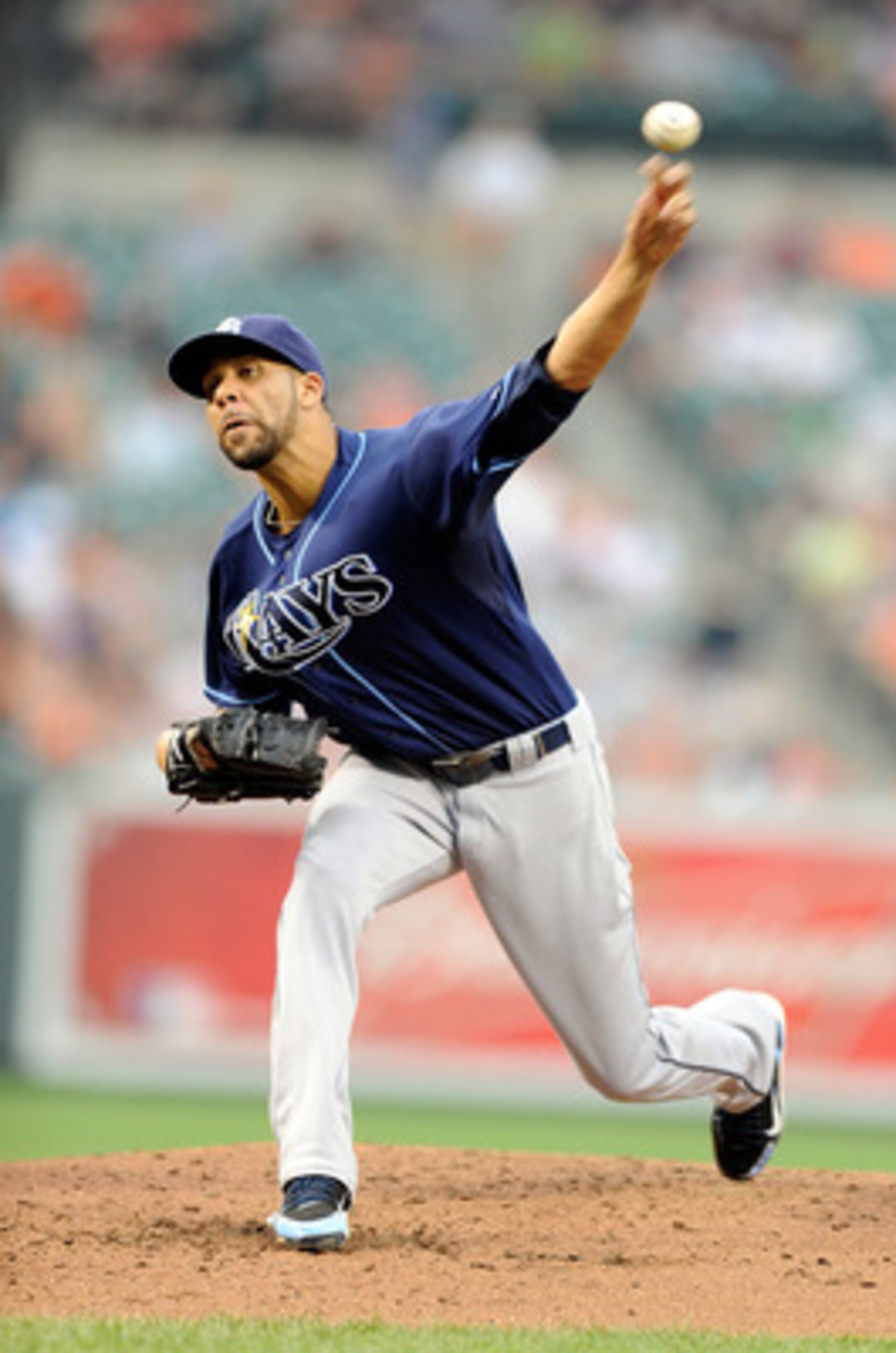 BALTIMORE, MD - JUNE 11:  David Price #14 of the Tampa Bay Rays pitches against the Baltimore Orioles at Oriole Park at Camden Yards on June 11, 2011 in Baltimore, Maryland.  (Photo by Greg Fiume/Getty Images)