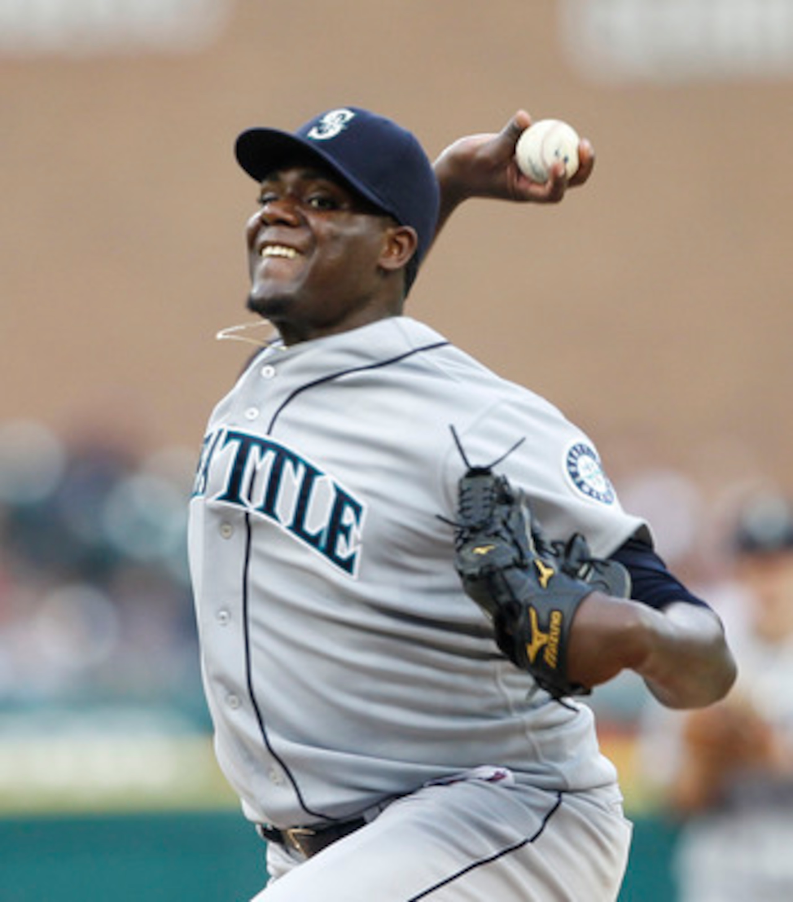 DETROIT - JUNE 11:  Michael Pineda #36 of the Seattle Mariners pitches in the fifth inning during the game against the Detroit Tigers at Comerica Park on June 11, 2011 in Detroit, Michigan. The Tigers defeated the Mariners 8-1.  (Photo by Leon Halip/Getty