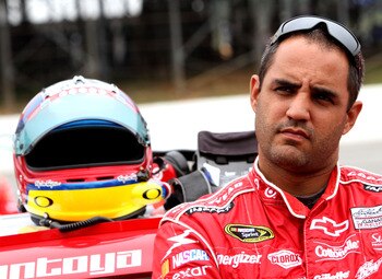 LONG POND, PA - JUNE 12:  Juan Pablo Montoya, driver of the #42 Target Chevrolet, stands on the grid prior to the NASCAR Sprint Cup Series 5-Hour Energy 500 at Pocono Raceway on June 12, 2011 in Long Pond, Pennsylvania.  (Photo by Jerry Markland/Getty Ima