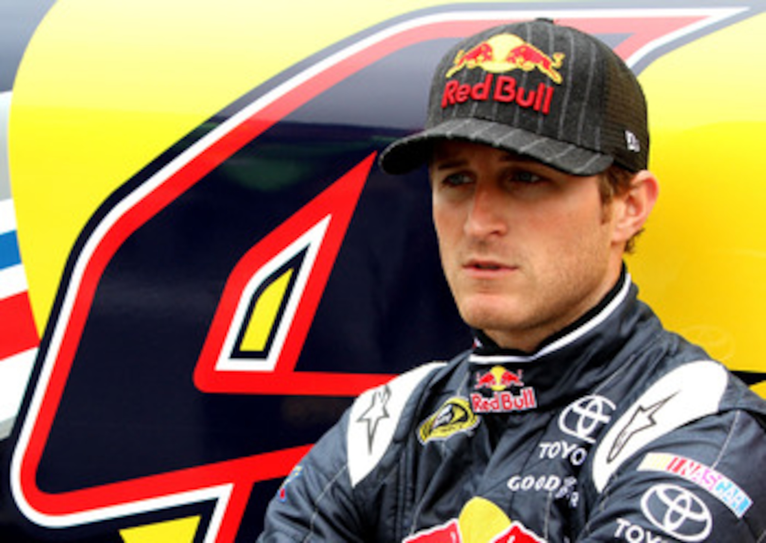LONG POND, PA - JUNE 12:  Kasey Kahne, driver of the #4 Red Bull Toyota, sits next to his car on the grid prior to the NASCAR Sprint Cup Series 5-Hour Energy 500 at Pocono Raceway on June 12, 2011 in Long Pond, Pennsylvania.  (Photo by Jerry Markland/Gett