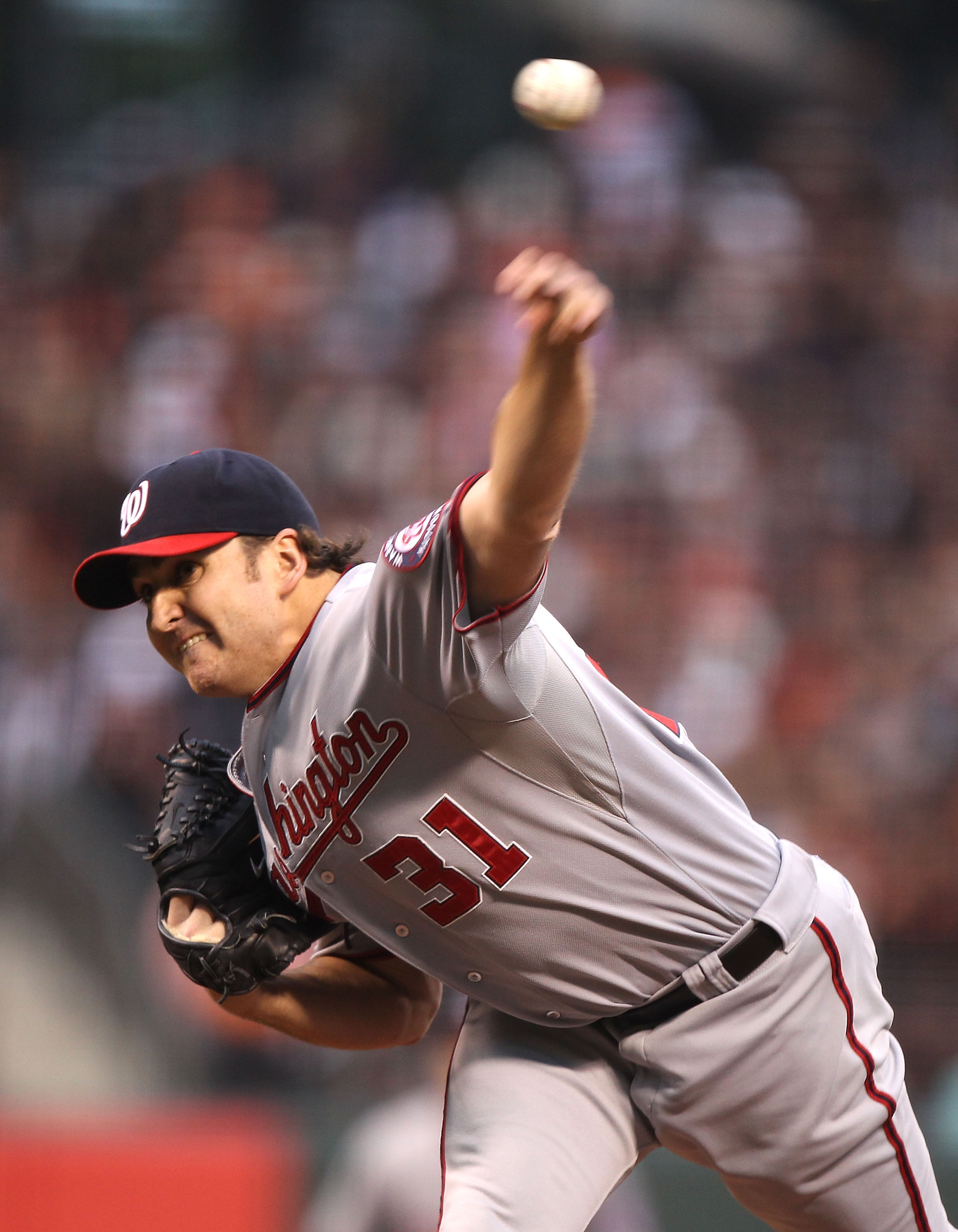 SAN FRANCISCO, CA - JUNE 06: John Lannan #31 of the Washington Nationals pitches against the San Francisco Giants during an MLB game at AT&T Park on June 6, 2011 in San Francisco, California. (Photo by Jed Jacobsohn/Getty Images) SAN FRANCISCO, CA - JUNE 06: John Lannan #31 of the Washington Nationals pitches against the San Francisco Giants during an MLB game at AT&T Park on June 6, 2011 in San Francisco, California. (Photo by Jed Jacobsohn/Getty Images)