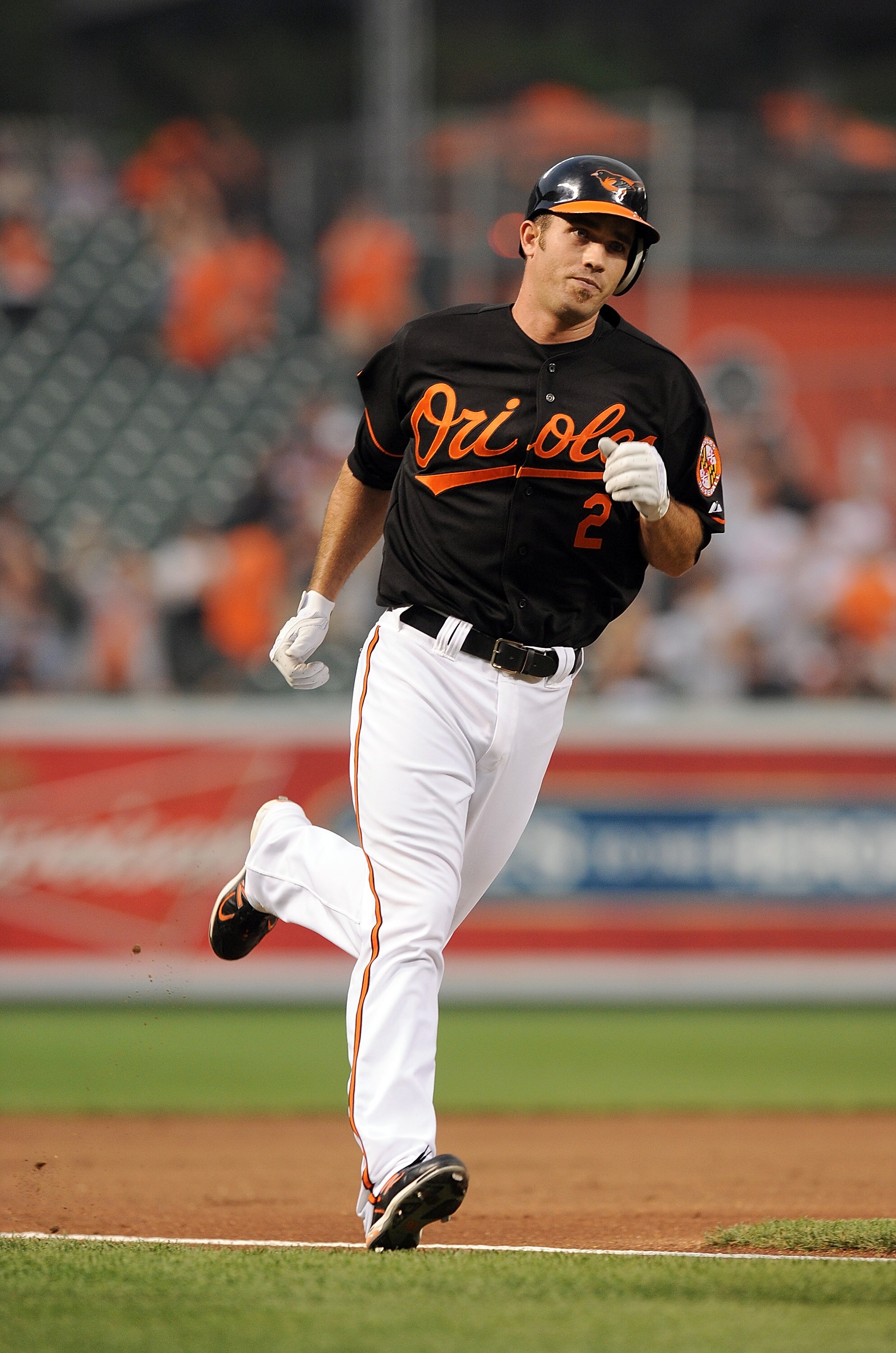 BALTIMORE, MD - JUNE 10: J.J. Hardy #2 of the Baltimore Orioles rounds the bases after hitting a home run in the first inning against the Tampa Bay Rays at Oriole Park at Camden Yards on June 10, 2011 in Baltimore, Maryland. (Photo by Greg Fiume/Getty I BALTIMORE, MD - JUNE 10: J.J. Hardy #2 of the Baltimore Orioles rounds the bases after hitting a home run in the first inning against the Tampa Bay Rays at Oriole Park at Camden Yards on June 10, 2011 in Baltimore, Maryland. (Photo by Greg Fiume/Getty I