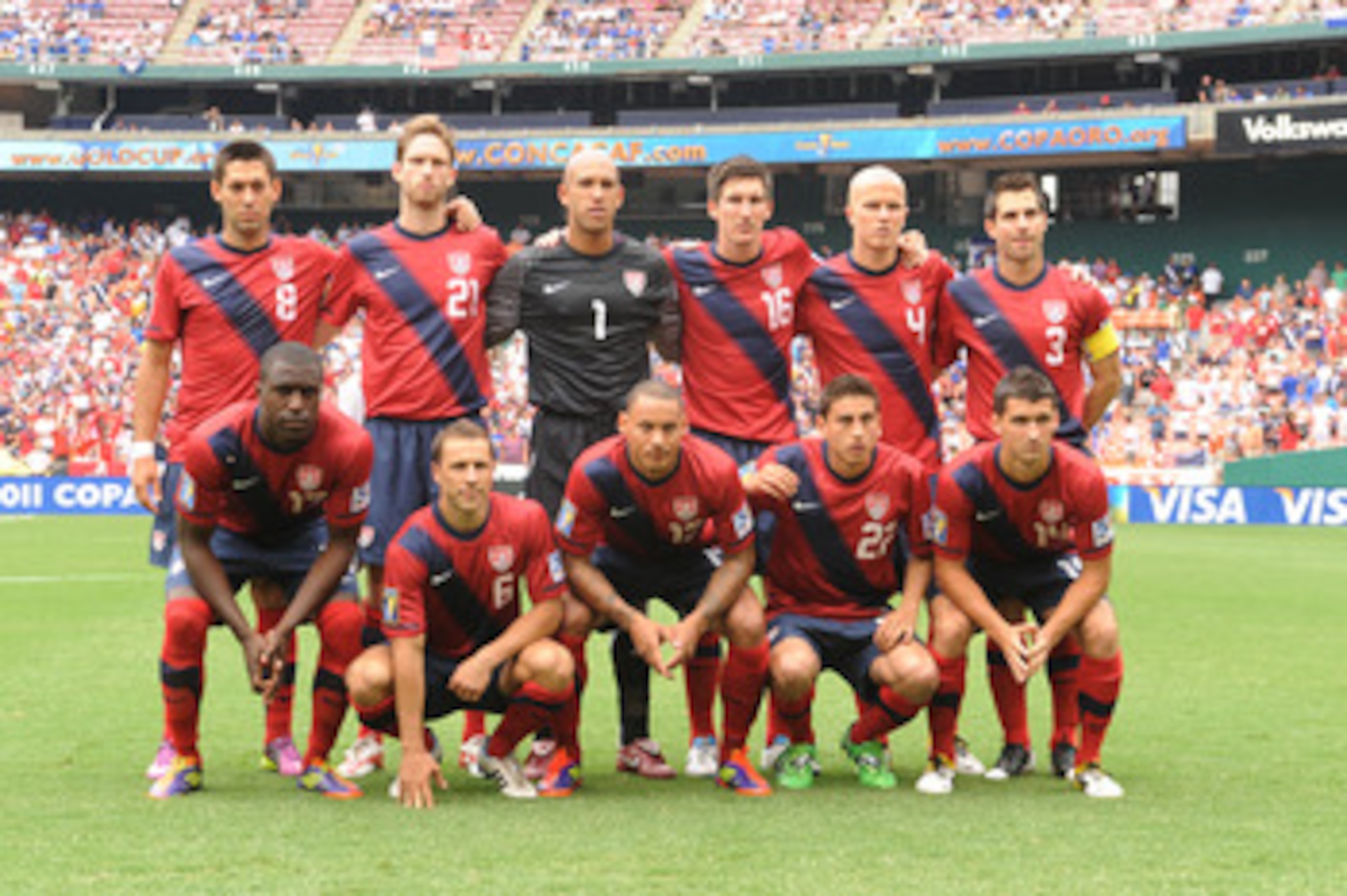 WASHINGTON, DC - JUNE 19: The United States team poses for photo before the 2011 Gold Cup Quarterfinals match against Jamaica on June 19, 2011 at RFK Stadium in Washington, DC (Photo by Mitchell Layton/Getty Images) WASHINGTON, DC - JUNE 19: The United States team poses for photo before the 2011 Gold Cup Quarterfinals match against Jamaica on June 19, 2011 at RFK Stadium in Washington, DC (Photo by Mitchell Layton/Getty Images)