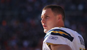 DENVER - JANUARY 02: Quarterback Philip Rivers #17 of the San Diego Chargers takes the field against the Denver Broncos at INVESCO Field at Mile High on January 2, 2011 in Denver, Colorado. The Chargers defeated the Broncos 33-28. (Photo by Doug Pensing DENVER - JANUARY 02: Quarterback Philip Rivers #17 of the San Diego Chargers takes the field against the Denver Broncos at INVESCO Field at Mile High on January 2, 2011 in Denver, Colorado. The Chargers defeated the Broncos 33-28. (Photo by Doug Pensing