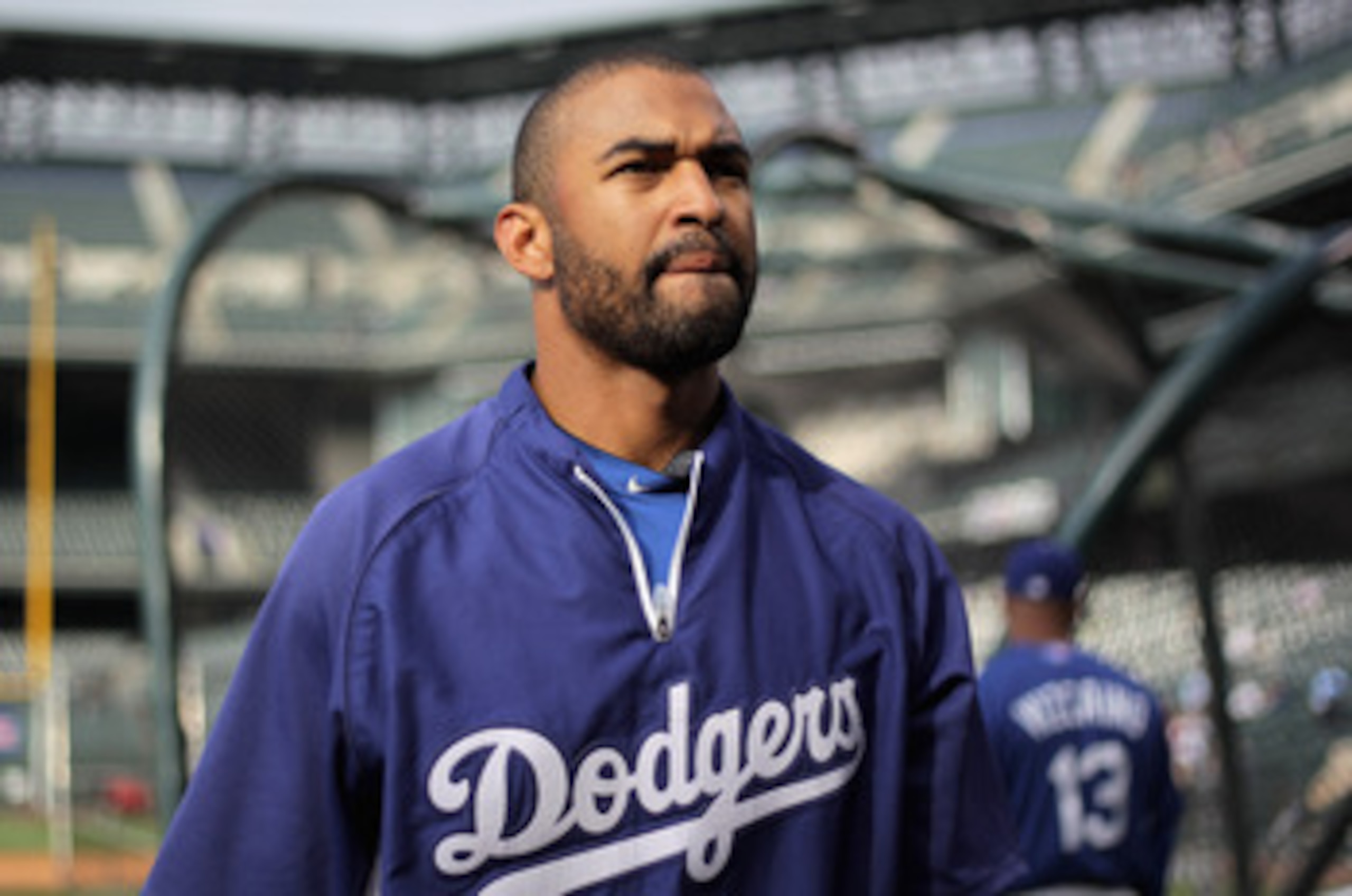 DENVER, CO - JUNE 09:  Matt Kemp #27 of the Los Angeles Dodgers looks on as he takes batting practice prior facing the Colorado Rockies at Coors Field on June 9, 2011 in Denver, Colorado.  (Photo by Doug Pensinger/Getty Images)