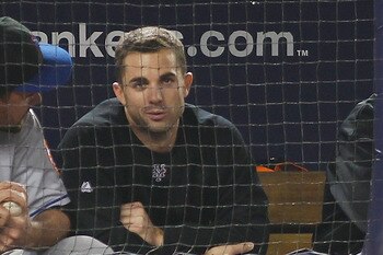 NEW YORK - MAY 20:  David Wright #5 of the New York Mets sits on the bench during the game between the New York Mets and the New York Yankees on May 20, 2011 at Yankee Stadium in the Bronx borough of New York City. Mets defeat the Yankees 2-1.
 (Photo by 