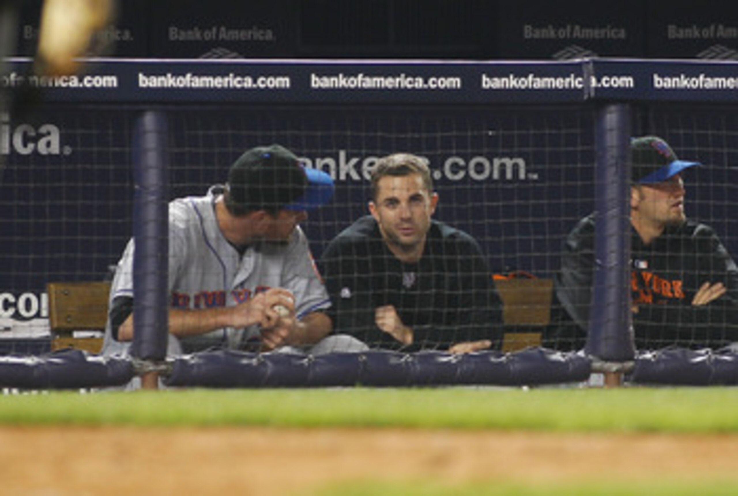 NEW YORK - MAY 20:  David Wright #5 of the New York Mets sits on the bench during the game between the New York Mets and the New York Yankees on May 20, 2011 at Yankee Stadium in the Bronx borough of New York City. Mets defeat the Yankees 2-1.
 (Photo by
