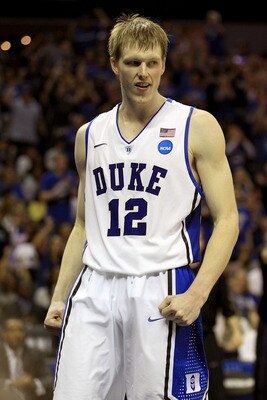 CHARLOTTE, NC - MARCH 20: Kyle Singler #12 of the Duke Blue Devils reacts while taking on the Michigan Wolverines in the second half during the third round of the 2011 NCAA men's basketball tournament at Time Warner Cable Arena on March 20, 2011 in Charl CHARLOTTE, NC - MARCH 20: Kyle Singler #12 of the Duke Blue Devils reacts while taking on the Michigan Wolverines in the second half during the third round of the 2011 NCAA men's basketball tournament at Time Warner Cable Arena on March 20, 2011 in Charl