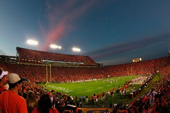 AUBURN, AL - NOVEMBER 13:  A general view of Jordan-Hare Stadium during the game between the Auburn Tigers and the Georgia Bulldogs on November 13, 2010 in Auburn, Alabama.  (Photo by Kevin C. Cox/Getty Images)