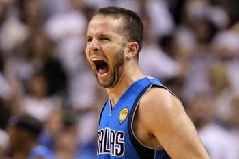 MIAMI, FL - JUNE 12:  Jose Juan Barea #11 of the Dallas Mavericks reacts in the fourth quarter while taking on the Miami Heat in Game Six of the 2011 NBA Finals at American Airlines Arena on June 12, 2011 in Miami, Florida. NOTE TO USER: User expressly ac