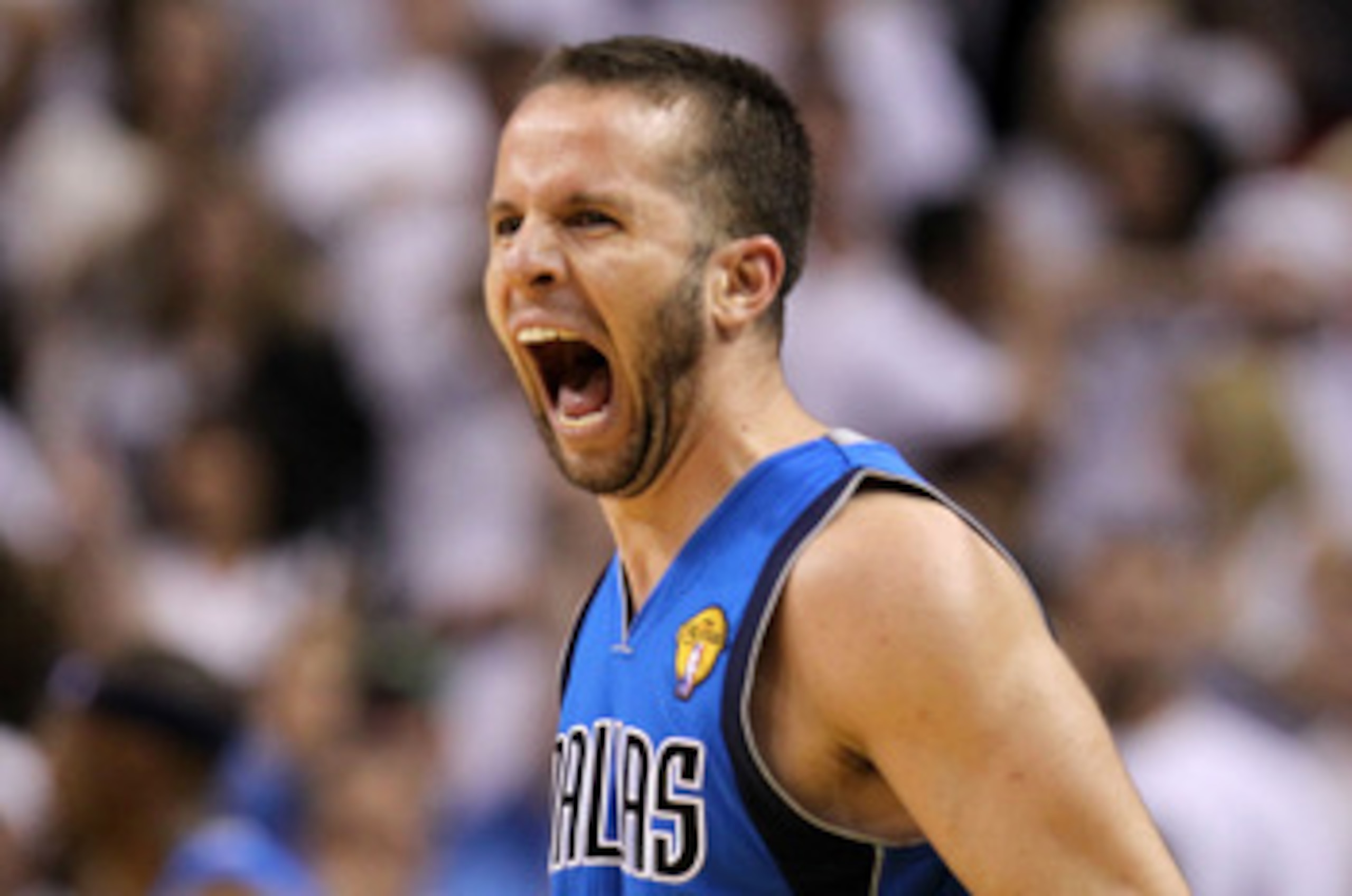 MIAMI, FL - JUNE 12: Jose Juan Barea #11 of the Dallas Mavericks reacts in the fourth quarter while taking on the Miami Heat in Game Six of the 2011 NBA Finals at American Airlines Arena on June 12, 2011 in Miami, Florida. NOTE TO USER: User expressly ac MIAMI, FL - JUNE 12: Jose Juan Barea #11 of the Dallas Mavericks reacts in the fourth quarter while taking on the Miami Heat in Game Six of the 2011 NBA Finals at American Airlines Arena on June 12, 2011 in Miami, Florida. NOTE TO USER: User expressly ac