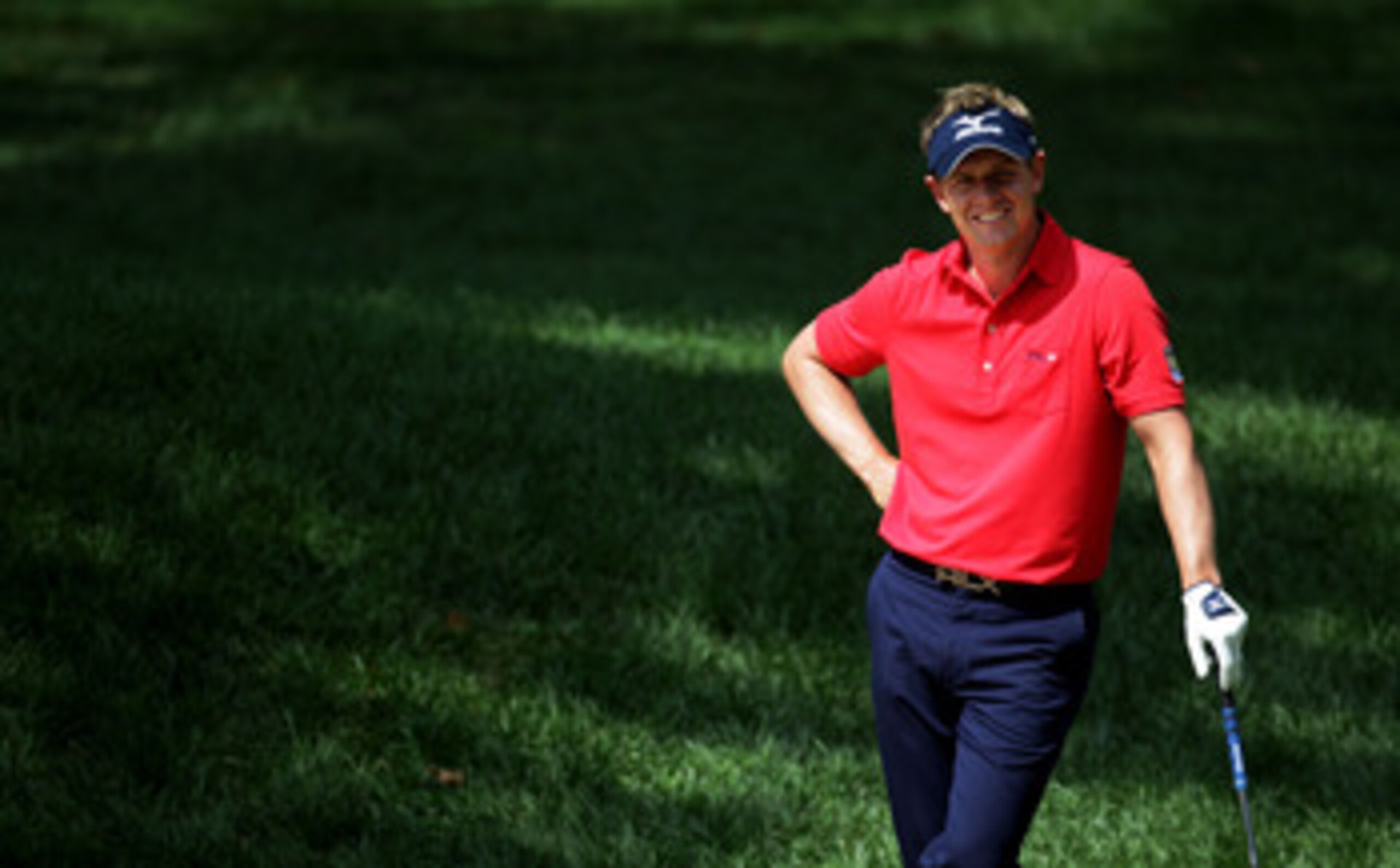 BETHESDA, MD - JUNE 14: Luke Donald of England waits to play a bunker shot on the practice ground during a practice round prior to the start of the 111th U.S. Open at Congressional Country Club on June 14, 2011 in Bethesda, Maryland. (Photo by Ross Kin BETHESDA, MD - JUNE 14: Luke Donald of England waits to play a bunker shot on the practice ground during a practice round prior to the start of the 111th U.S. Open at Congressional Country Club on June 14, 2011 in Bethesda, Maryland. (Photo by Ross Kin