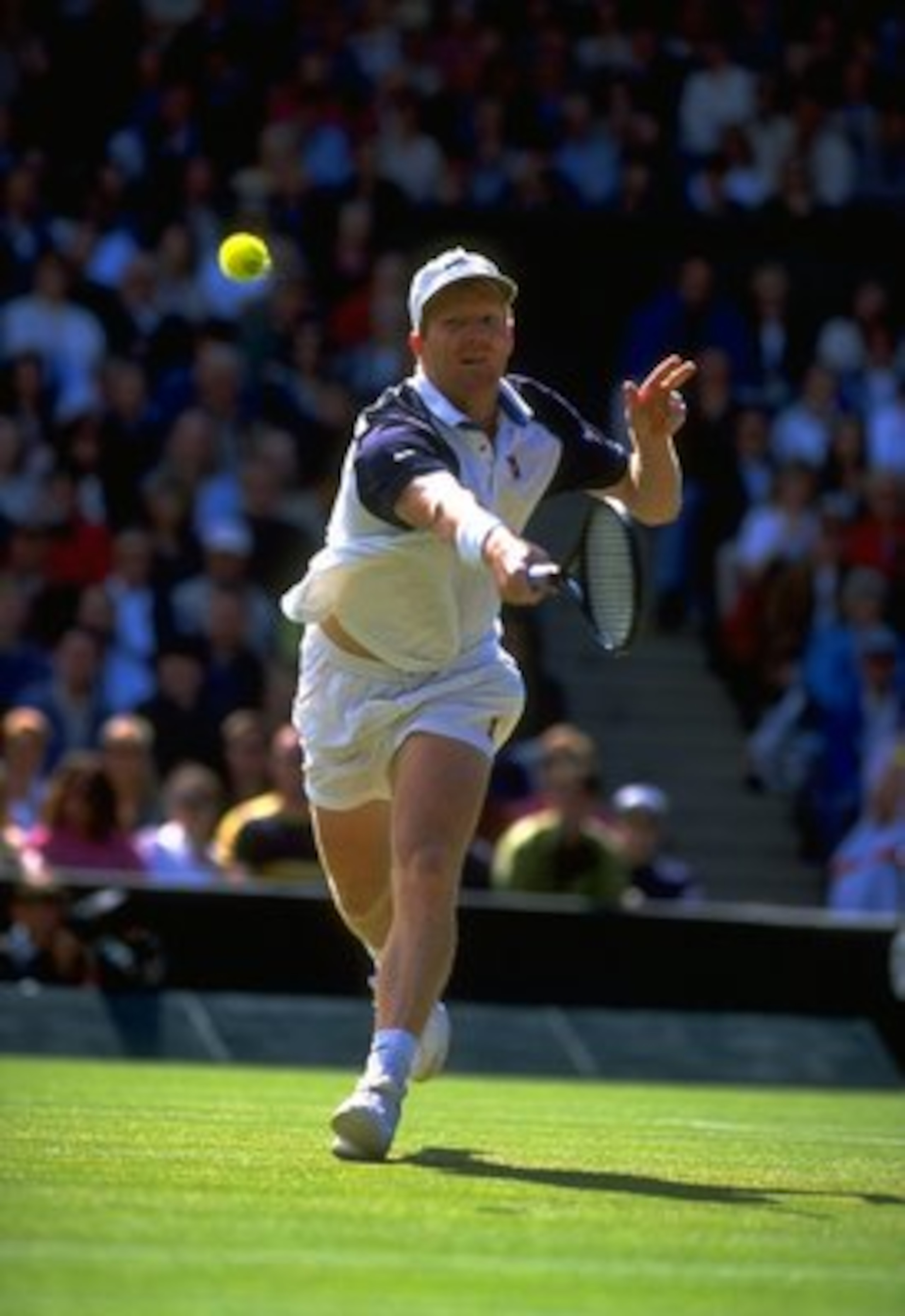 28 Jun 1999:  Jim Courier of the USA in action during the All England Lawn Tennis Championships at Wimbledon in London. \ Mandatory Credit: Gary M Prior/Allsport