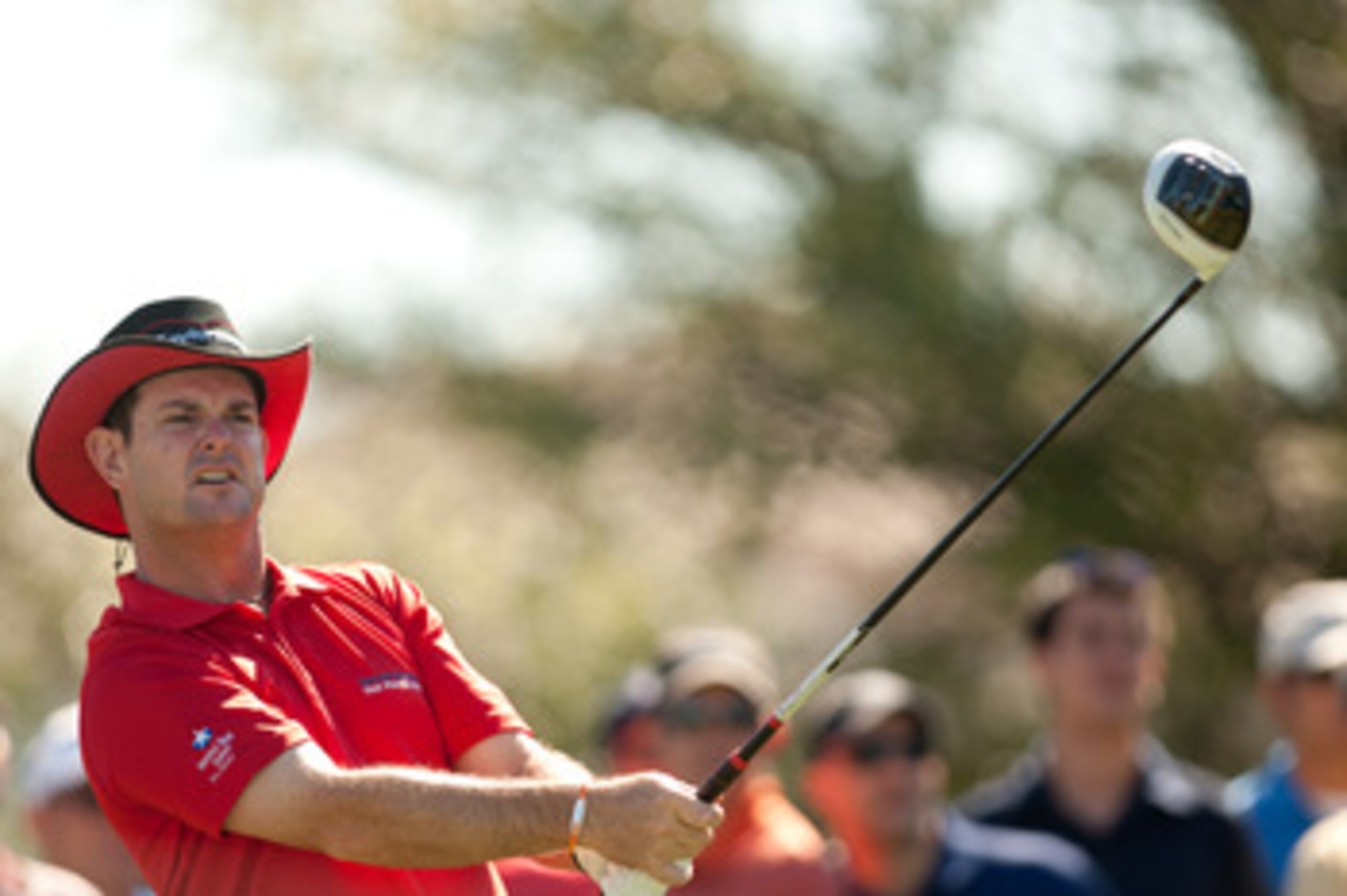 IRVING, TX - MAY 26: Rory Sabbatini watches a tee shot during the first round of the HP Byron Nelson Championship at TPC at Las Colinas on May 26, 2011 in Irving, Texas. (Photo by Darren Carroll/Getty Images)