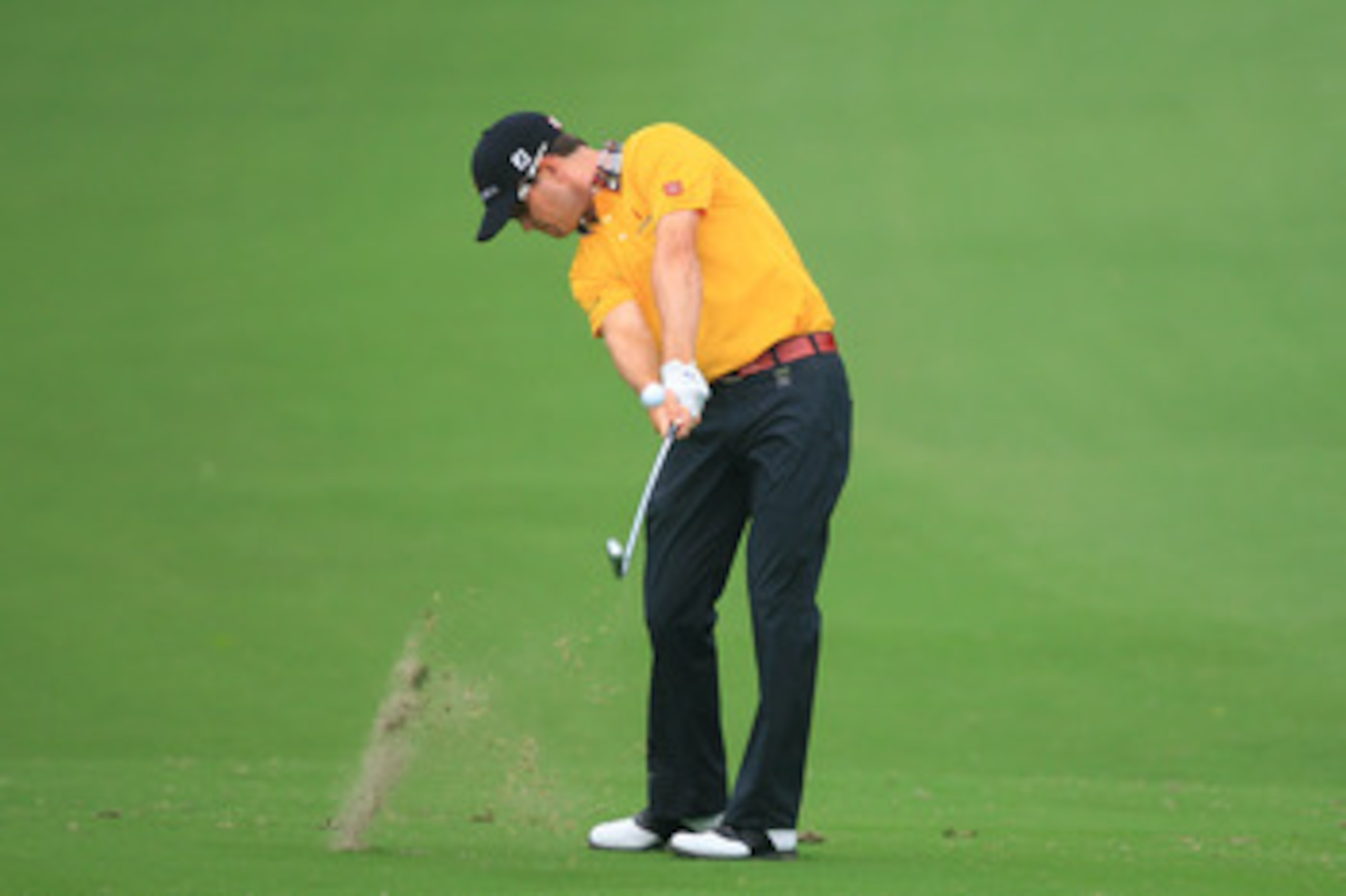 FORT WORTH, TX - MAY 20:  Zach Johnson hits an approach shot during the second round of the Crowne Plaza Invitational at Colonial Country Club on May 20, 2011 in Fort Worth, Texas. (Photo by Hunter Martin/Getty Images)