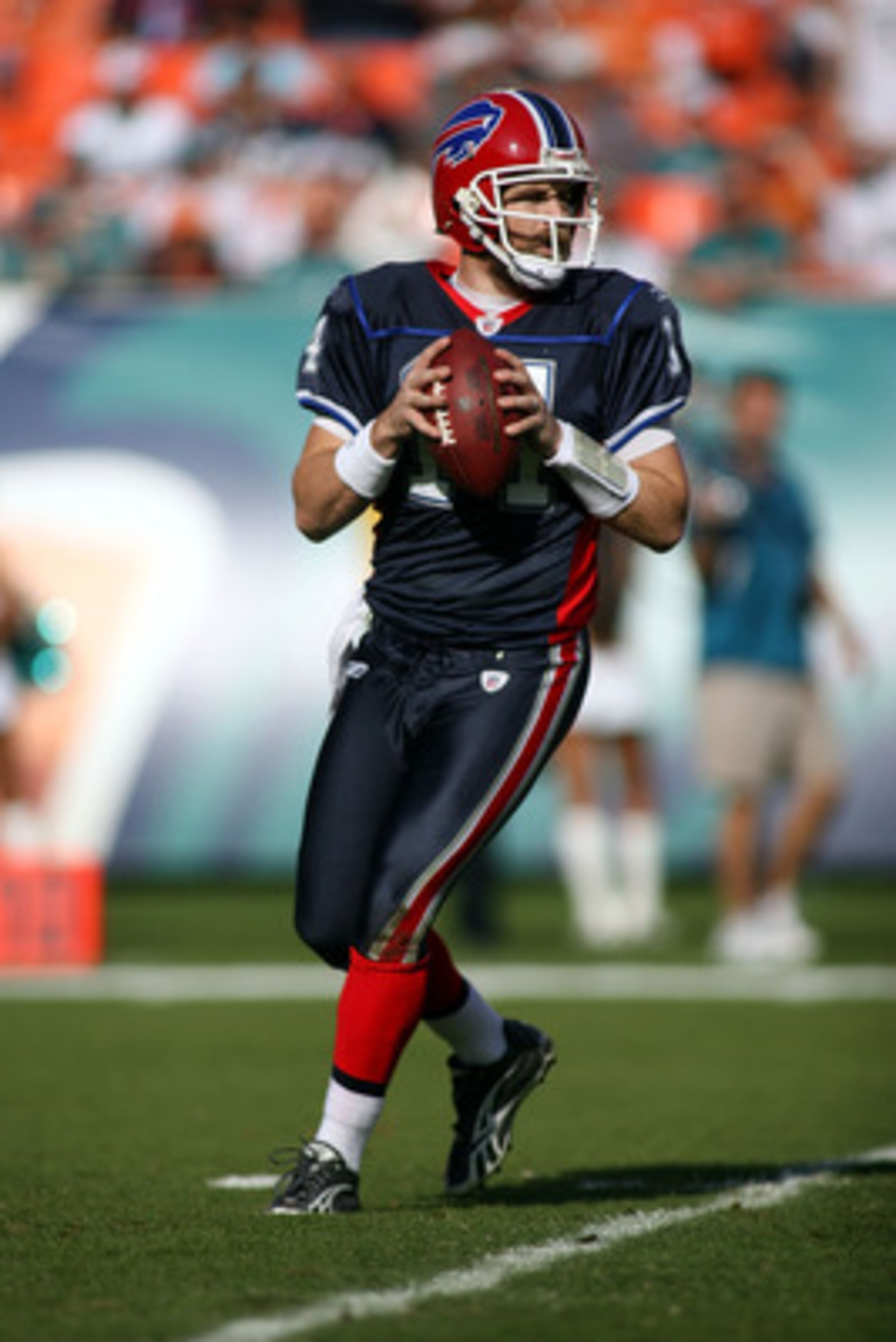 MIAMI - DECEMBER 19: Quarterback Ryan Fitzpatrick #14 of the Buffalo Bills throws against the Miami Dolphins at Sun Life Stadium on December 19, 2010 in Miami, Florida.The Bills defeated the Dolphins 17-14. (Photo by Marc Serota/Getty Images) MIAMI - DECEMBER 19: Quarterback Ryan Fitzpatrick #14 of the Buffalo Bills throws against the Miami Dolphins at Sun Life Stadium on December 19, 2010 in Miami, Florida.The Bills defeated the Dolphins 17-14. (Photo by Marc Serota/Getty Images)