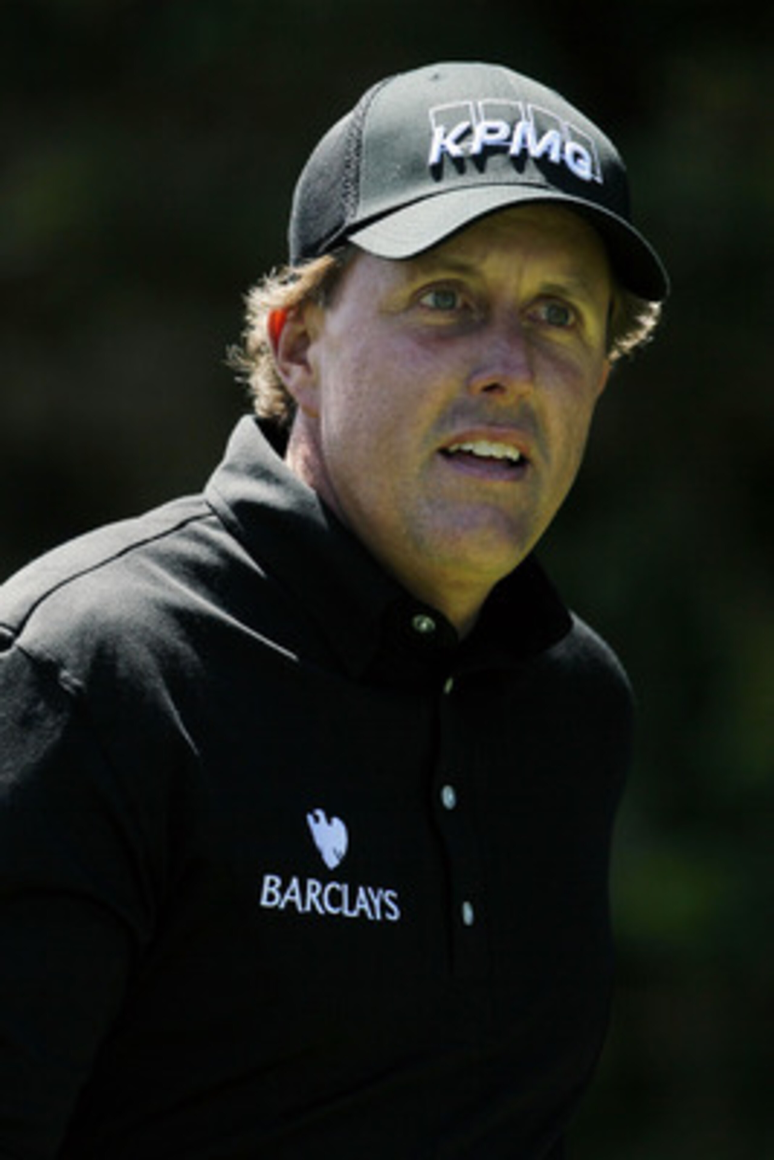 PEBBLE BEACH, CA - JUNE 17:  Phil Mickelson looks on from the second hole during the first round of the 110th U.S. Open at Pebble Beach Golf Links on June 17, 2010 in Pebble Beach, California.  (Photo by Jeff Gross/Getty Images)