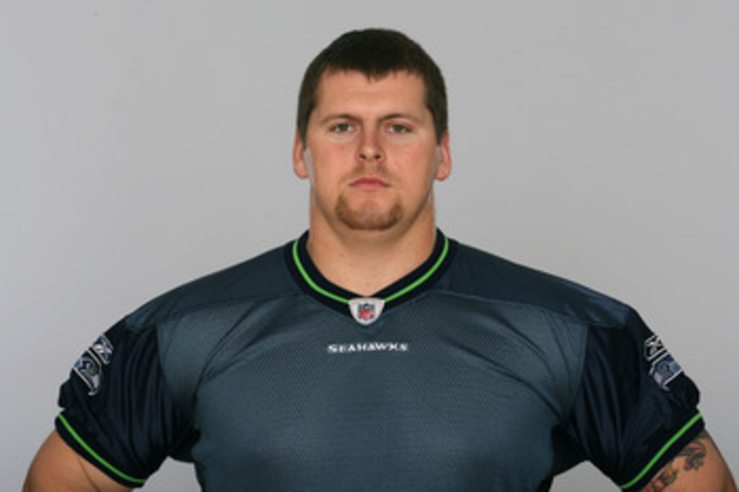 RENTON, WA - CIRCA 2010: In this handout image provided by the NFL, Mike Gibson of the Seattle Seahawks poses for his 2010 NFL headshot circa 2010 in Renton, Washington. (Photo by NFL via Getty Images)