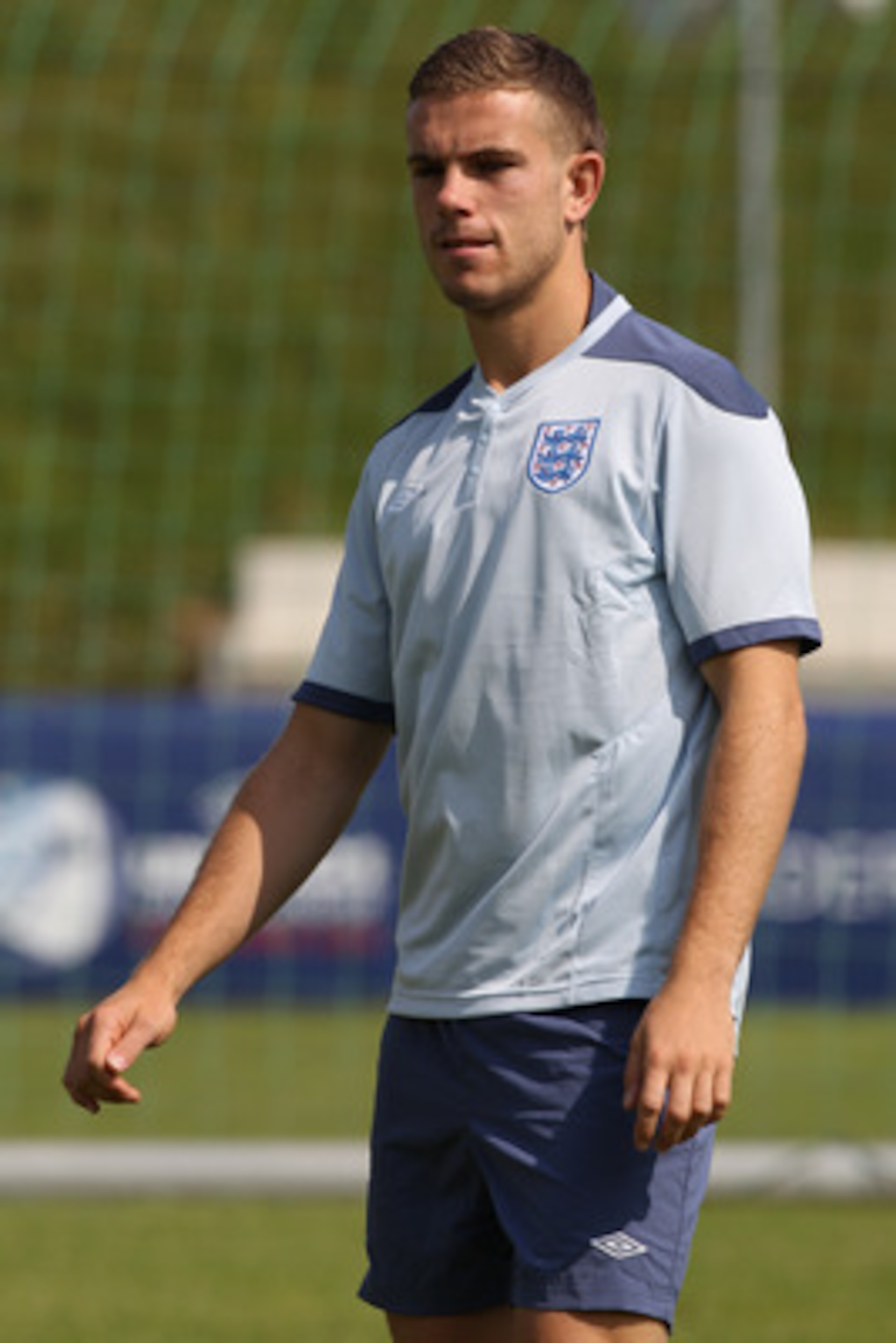 FREDERICIA, DENMARK - JUNE 11:  Jordan Henderson during the England U21's training session at Monjasa Park Stadium on June 11, 2011 in Fredericia, Denmark.  (Photo by Michael Steele/Getty Images)