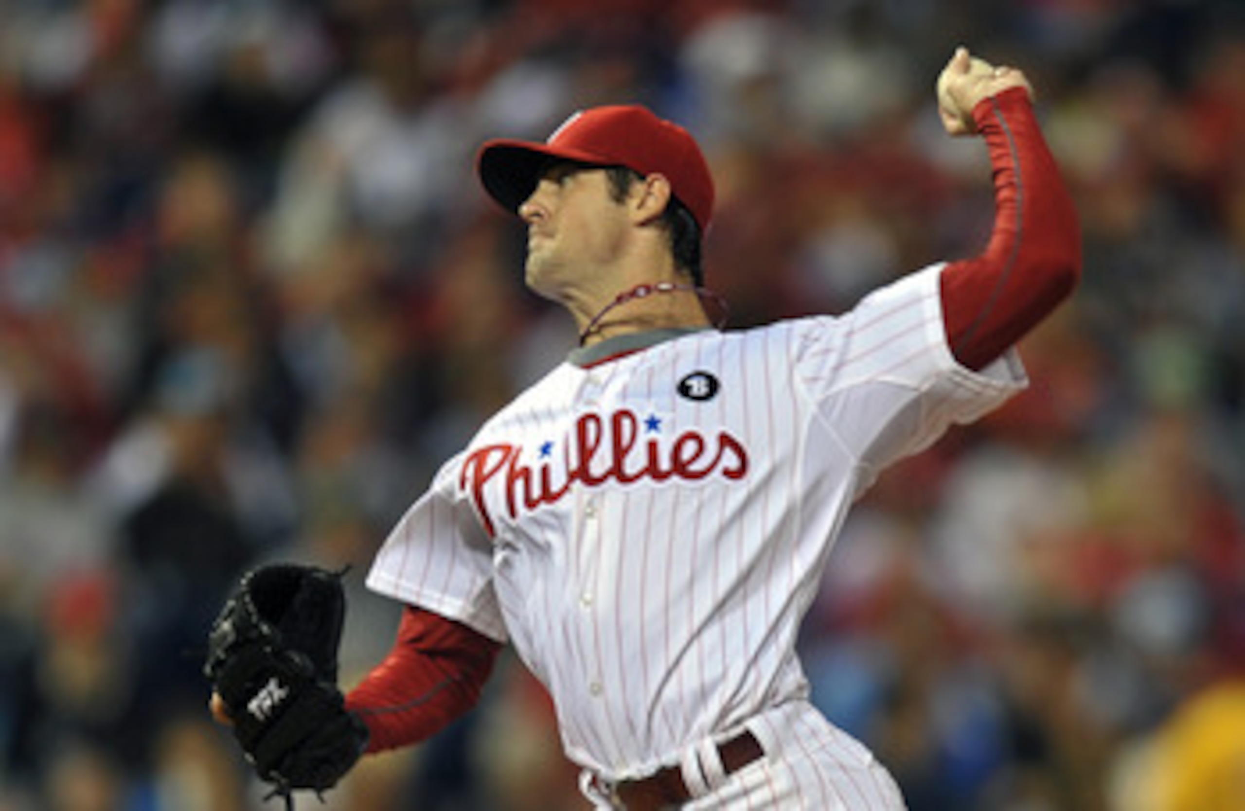 PHILADELPHIA, PA - JUNE 14: Cole Hamels #35 of the Philadelphia Phillies delivers a pitch during the game against the Florida Marlins at Citizens Bank Park on June 14, 2011 in Philadelphia, Pennsylvania. (Photo by Drew Hallowell/Getty Images)