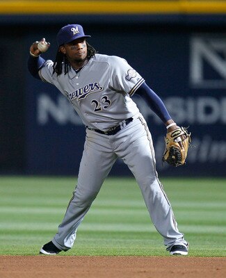 ATLANTA, GA - MAY 04:  Rickie Weeks #23 of the Milwaukee Brewers against the Atlanta Braves at Turner Field on May 4, 2011 in Atlanta, Georgia.  (Photo by Kevin C. Cox/Getty Images)