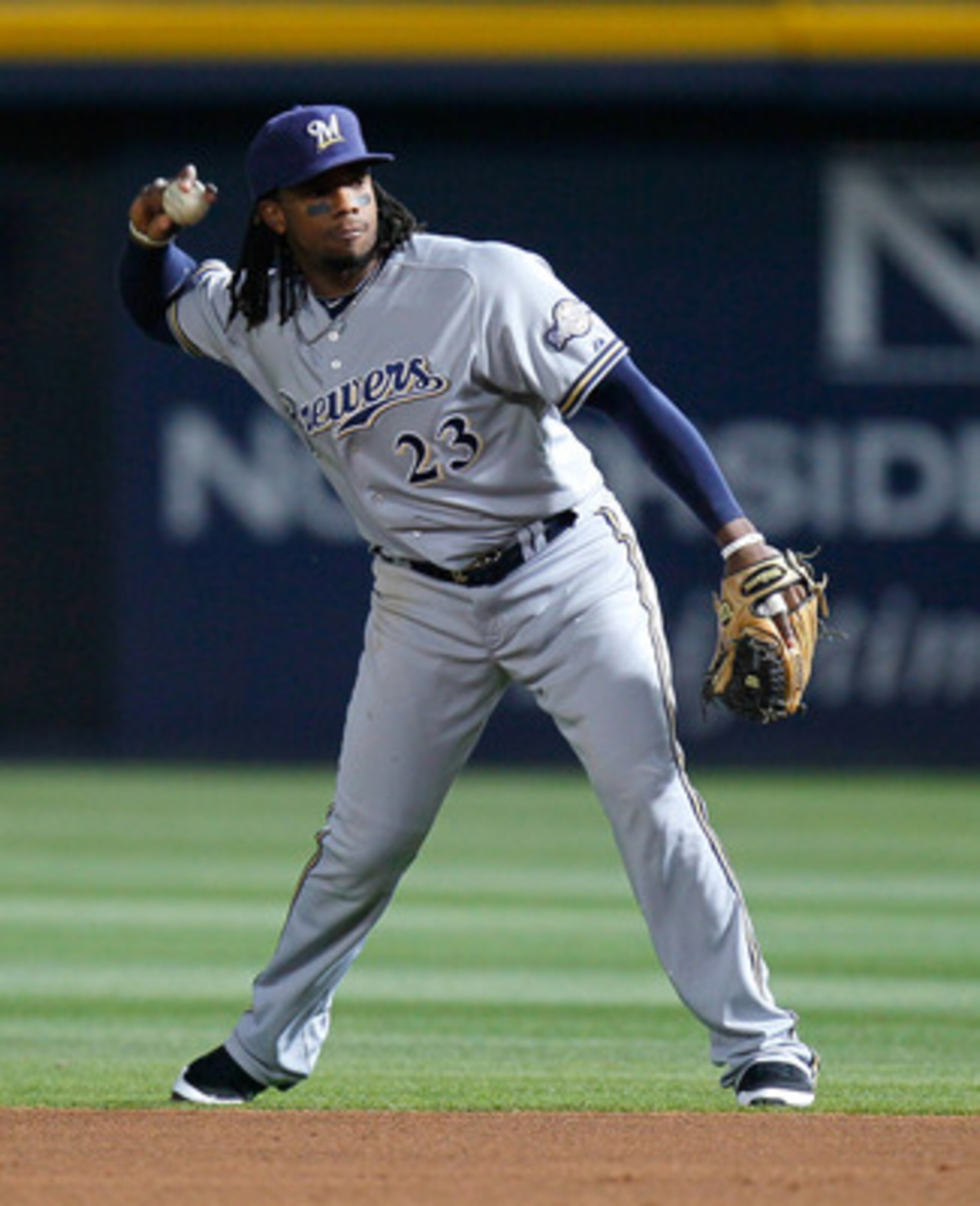 ATLANTA, GA - MAY 04:  Rickie Weeks #23 of the Milwaukee Brewers against the Atlanta Braves at Turner Field on May 4, 2011 in Atlanta, Georgia.  (Photo by Kevin C. Cox/Getty Images)