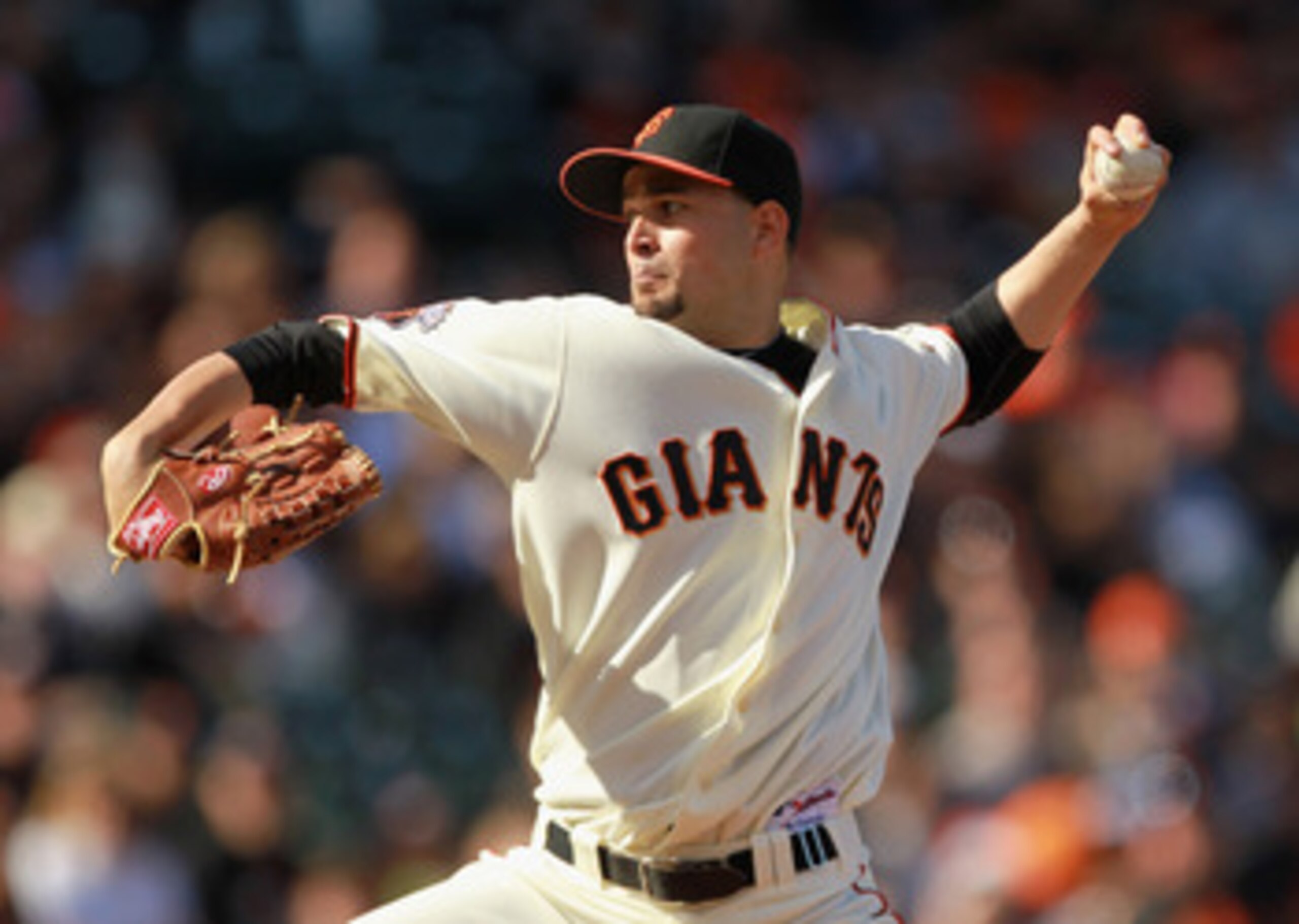 SAN FRANCISCO, CA - JUNE 12:  Jonathan Sanchez #57 of the San Francisco Giants pitches against the Cincinnati Reds at AT&T Park on June 12, 2011 in San Francisco, California.  (Photo by Ezra Shaw/Getty Images)
