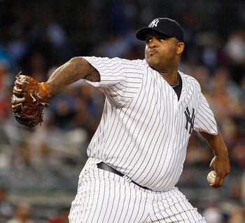 NEW YORK - JUNE 14: CC Sabathia #52 of the New York Yankees delivers a pitch against the Texas Rangers on June 14, 2011 at Yankee Stadium in the Bronx borough of New York City. (Photo by Mike Stobe/Getty Images) NEW YORK - JUNE 14: CC Sabathia #52 of the New York Yankees delivers a pitch against the Texas Rangers on June 14, 2011 at Yankee Stadium in the Bronx borough of New York City. (Photo by Mike Stobe/Getty Images)