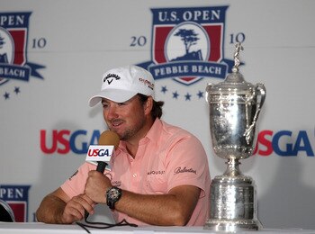 PEBBLE BEACH, CA - JUNE 20: Graeme McDowell of Northern Ireland speaks with the media after winning the 110th U.S. Open at Pebble Beach Golf Links on June 20, 2010 in Pebble Beach, California. (Photo by Andrew Redington/Getty Images) PEBBLE BEACH, CA - JUNE 20: Graeme McDowell of Northern Ireland speaks with the media after winning the 110th U.S. Open at Pebble Beach Golf Links on June 20, 2010 in Pebble Beach, California. (Photo by Andrew Redington/Getty Images)