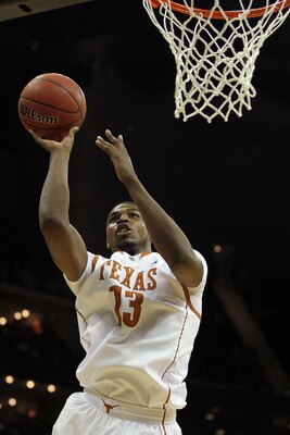 KANSAS CITY, MO - MARCH 10:  Tristan Thompson #13 of the Texas Longhorns goes up for a shot against the Oklahoma Sooners during their quarterfinal game in the 2011 Phillips 66 Big 12 Men's Basketball Tournament at Sprint Center on March 10, 2011 in Kansas