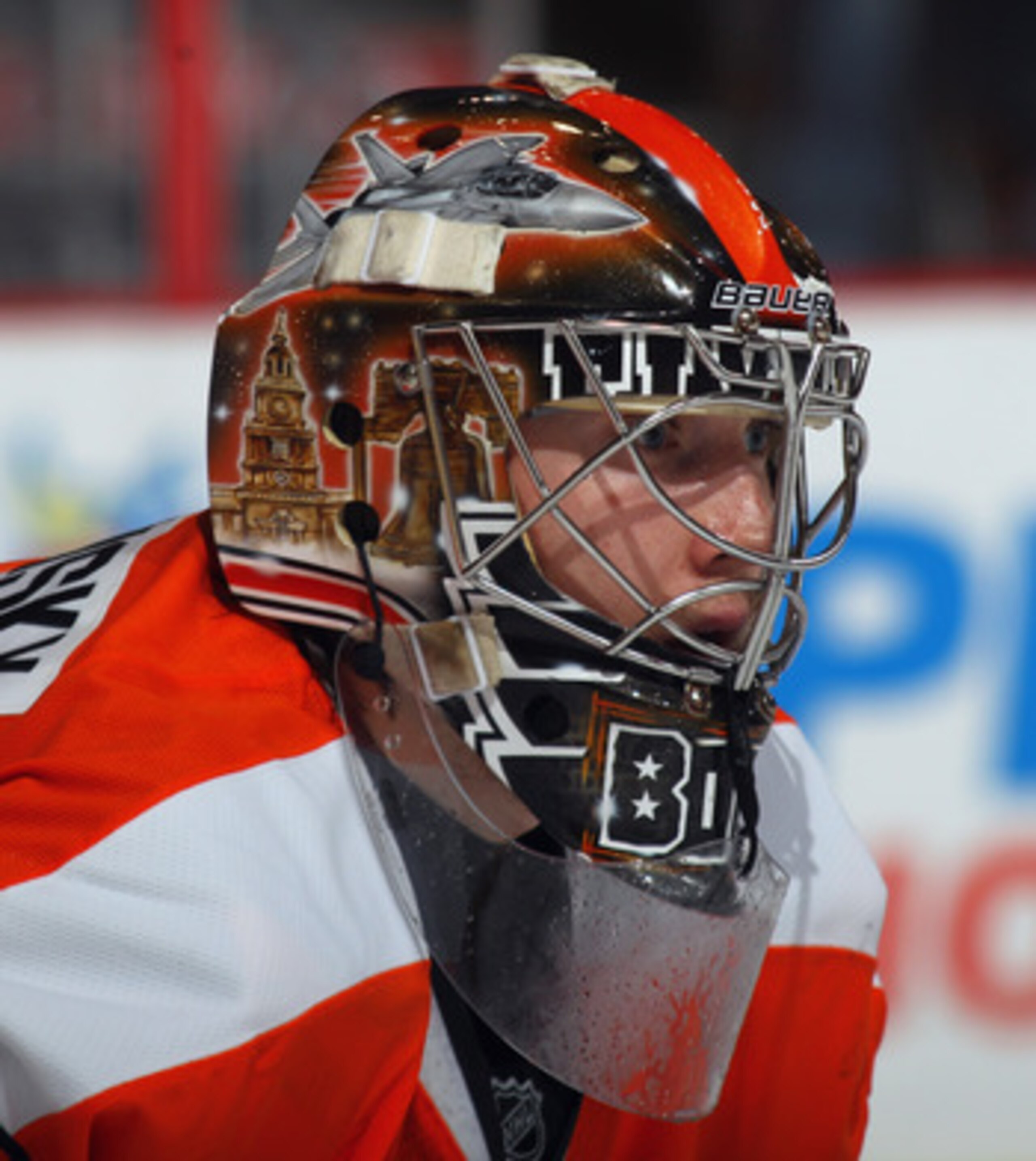 PHILADELPHIA, PA - APRIL 14:  Sergei Bobrovsky #35  of the Philadelphia Flyers tends net against the Buffalo Sabres in Game One of the Eastern Conference Quarterfinals during the 2011 NHL Stanley Cup Playoffs at Wells Fargo Center on April 14, 2011 in Phi