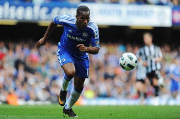 LONDON, ENGLAND - MAY 15:  Didier Drogba of Chelsea in action during the Barclays Premier League match between Chelsea and Newcastle United at Stamford Bridge on May 15, 2011 in London, England.  (Photo by Mike Hewitt/Getty Images)