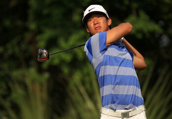 PONTE VEDRA BEACH, FL - MAY 13:  Anthony Kim hits a tee shot during the second round of THE PLAYERS Championship held at THE PLAYERS Stadium course at TPC Sawgrass on May 13, 2011 in Ponte Vedra Beach, Florida.  (Photo by Streeter Lecka/Getty Images)
