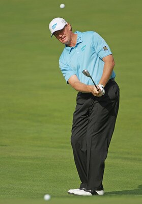 DUBLIN, OH - JUNE 03:  Ernie Els of South Africa hits a pitch shot on the 13th hole during the second round of the Memorial Tournament presented by Nationwide Insurance at the Muirfield Village Golf Club on June 3, 2011 in Dublin, Ohio.  (Photo by Scott H