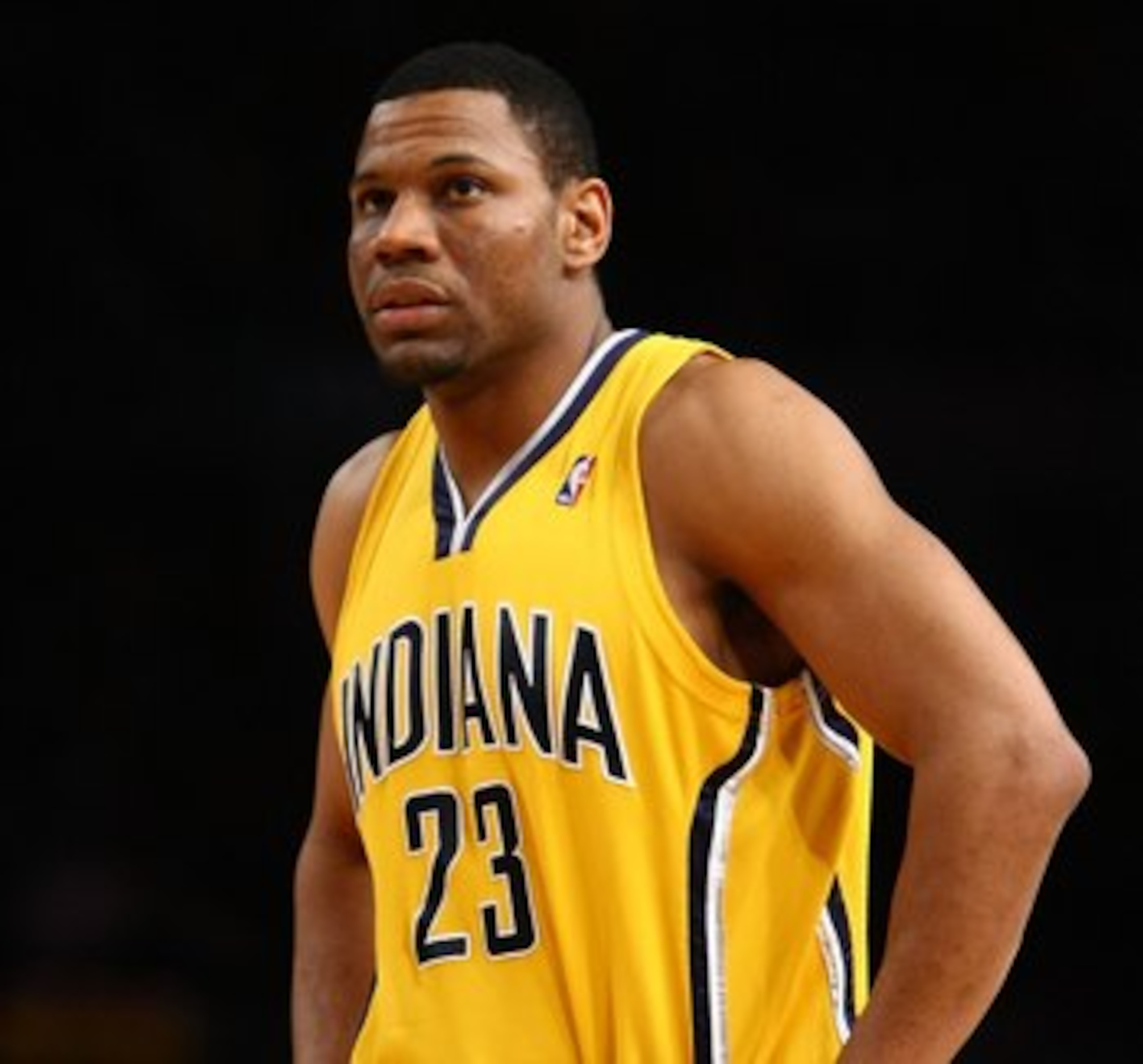 NEW YORK - FEBRUARY 23:  Stephen Graham #23 of the Indiana Pacers looks across the court during the game against the New York Knicks at Madison Square Garden February 23, 2009 in New York City.  The Knicks won 123-119.  NOTE TO USER: User expressly acknow