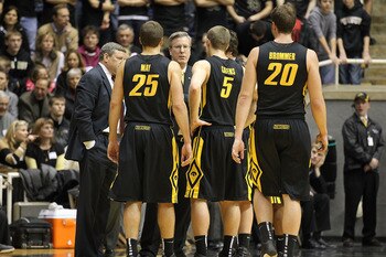 WEST LAFAYETTE, IN - JANUARY 09:  Head coach Fran McCaffery of the Iowa Hawkeyes coaches during the Big Ten Conference game against the Purdue Boilermakers at Mackey Arena on January 9, 2011 in West Lafayette, Indiana.  (Photo by Andy Lyons/Getty Images)