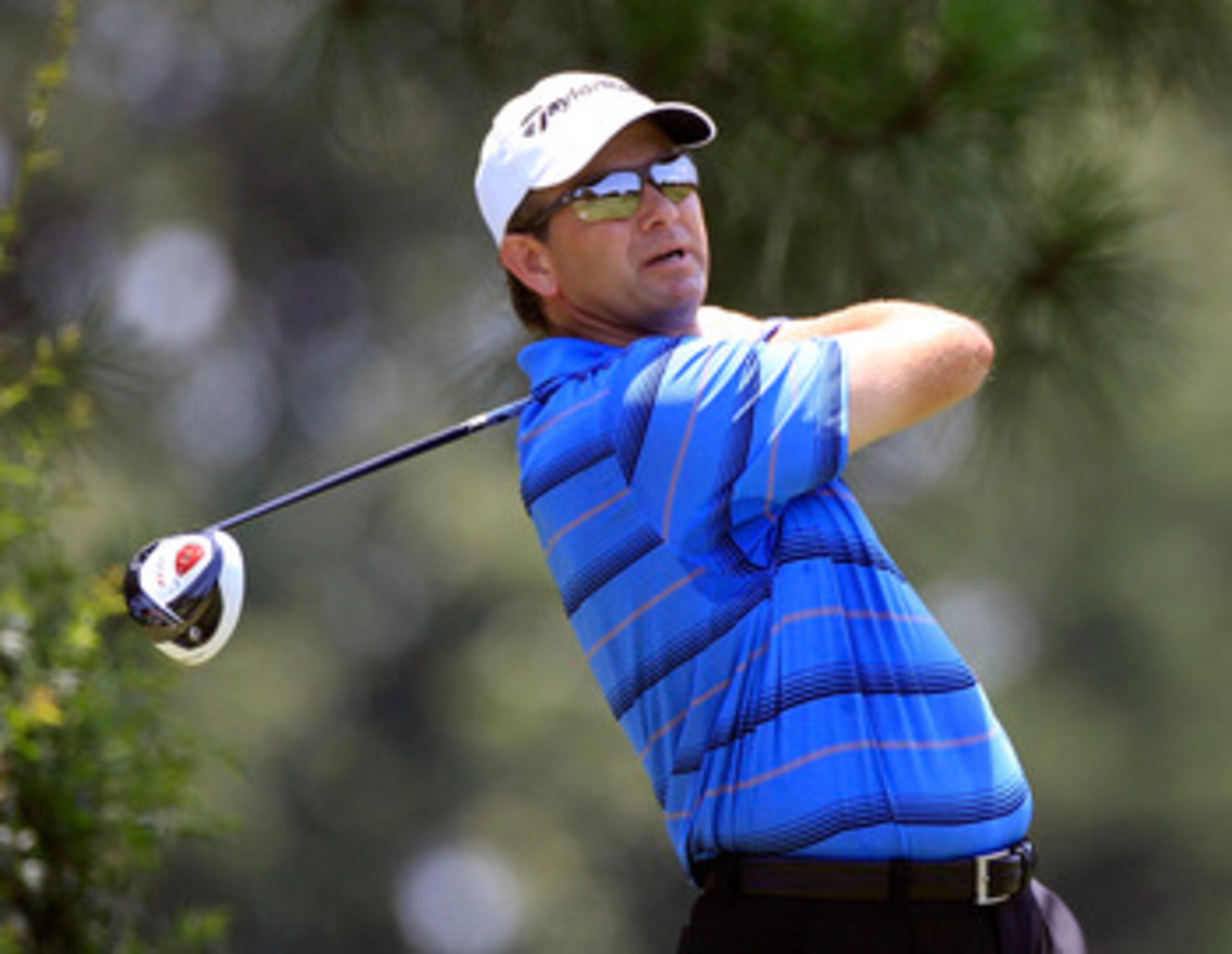 MEMPHIS, TN - JUNE 12:  Retief Goosen of South Africa plays a shot during the final round of the FedEx St. Jude Classic at TPC Southwind on June 12, 2011 in Memphis, Tennessee.  (Photo by Sam Greenwood/Getty Images)