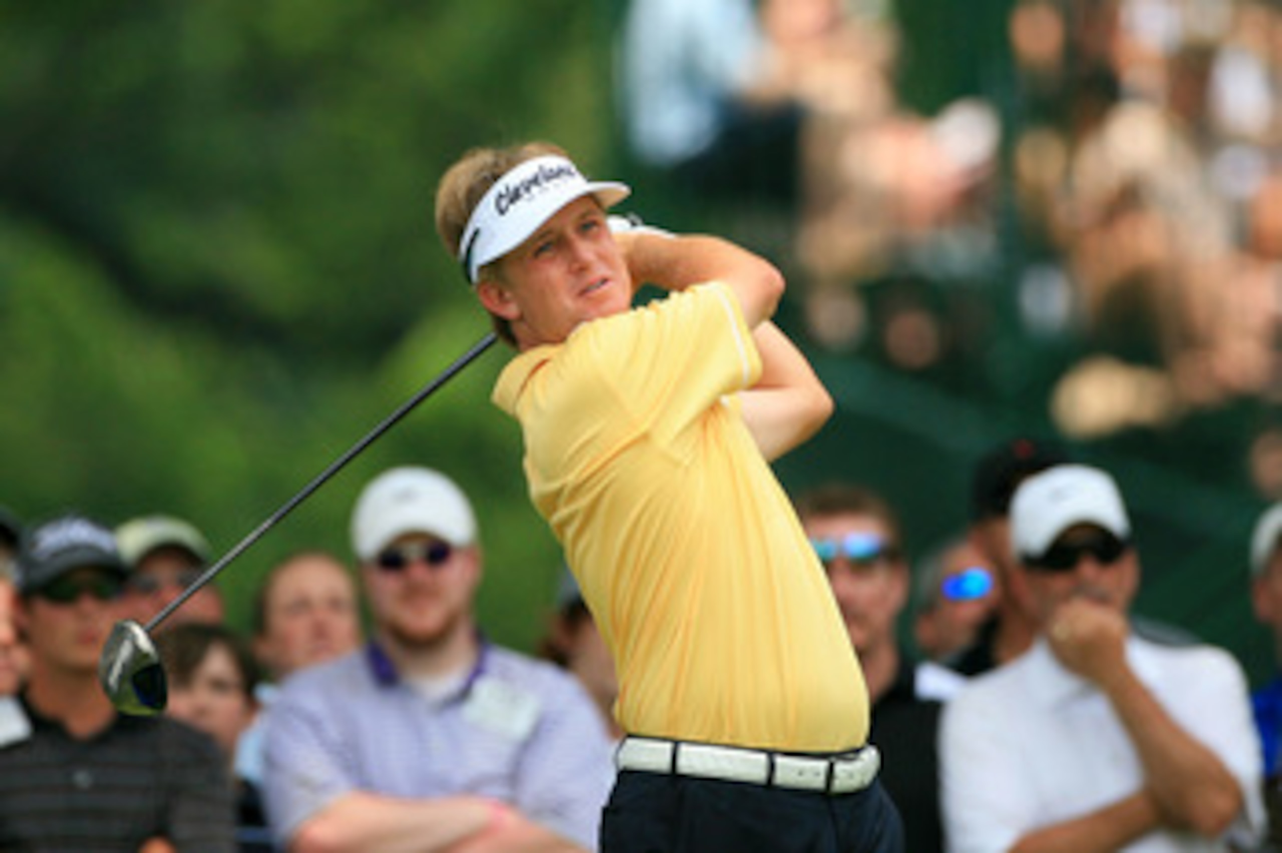 FORT WORTH, TX - MAY 22:  David Toms his a shot during the final round of the Crowne Plaza Invitational at Colonial Country Club on May 22, 2011 in Fort Worth, Texas. (Photo by Hunter Martin/Getty Images)